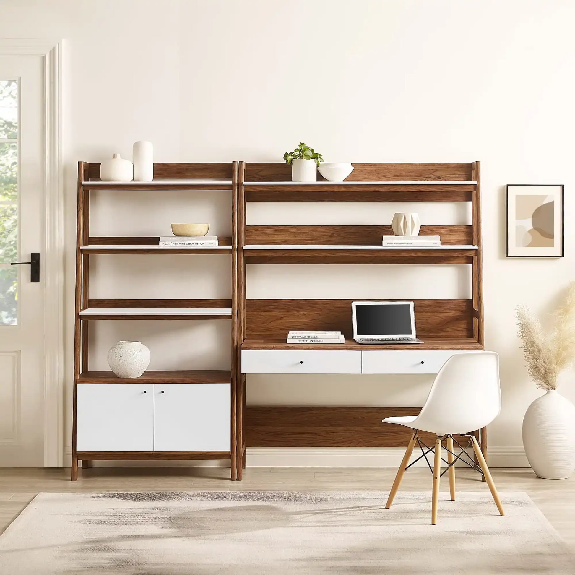 Bixby 2-Piece Wood Office Desk and Bookshelf by Modway - Best Buy Furniture