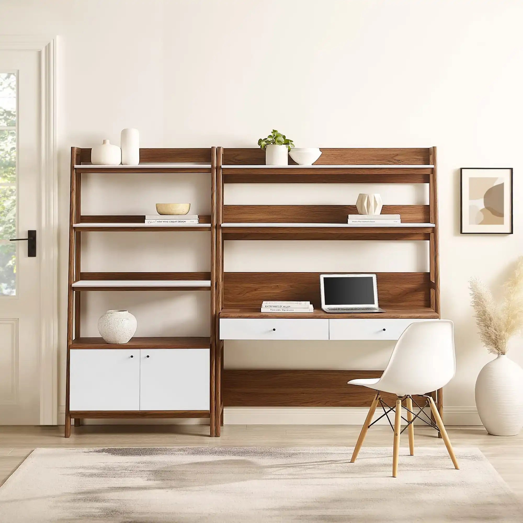 Bixby 2-Piece Wood Office Desk and Bookshelf by Modway - Best Buy Furniture