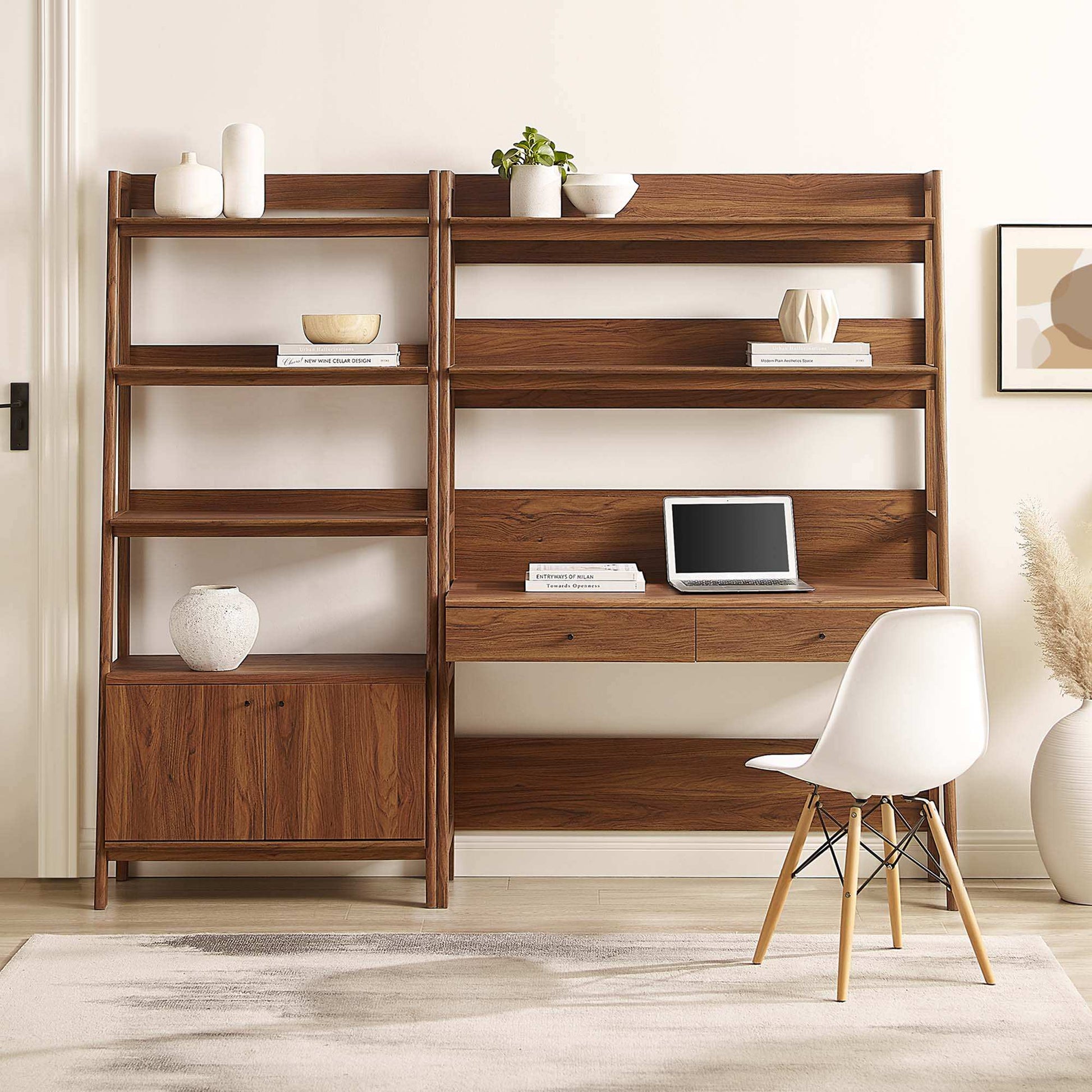 Bixby 2-Piece Wood Office Desk and Bookshelf by Modway - Best Buy Furniture