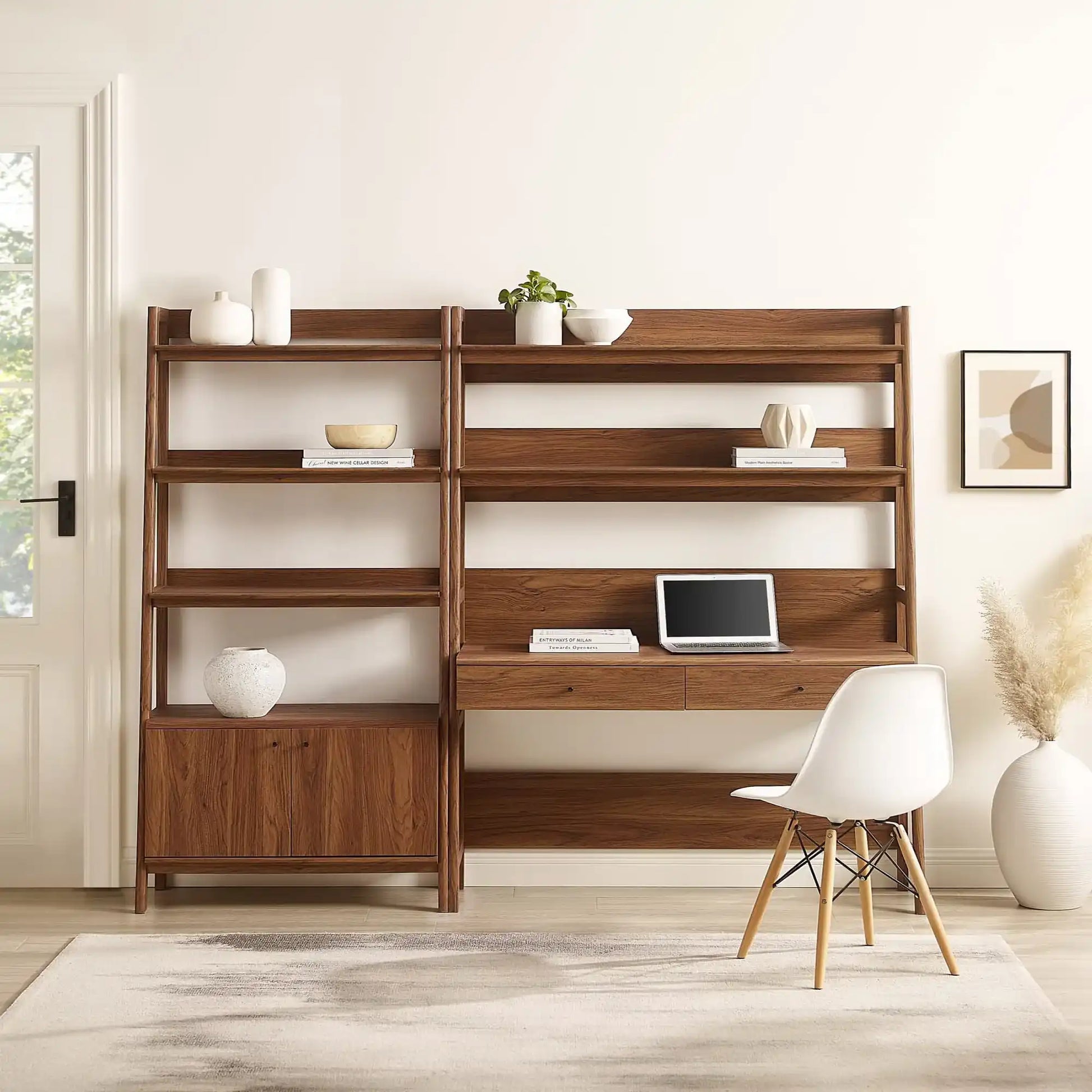 Bixby 2-Piece Wood Office Desk and Bookshelf by Modway - Best Buy Furniture