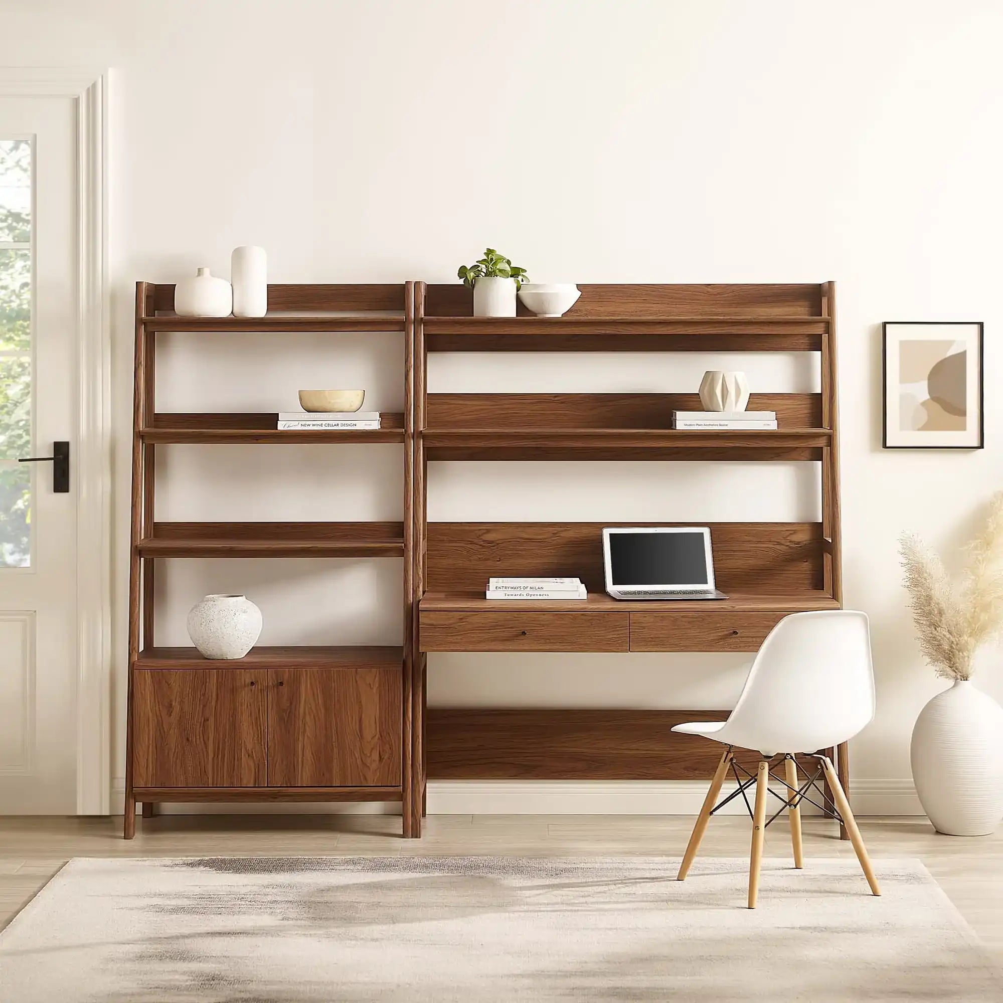 Bixby 2-Piece Wood Office Desk and Bookshelf by Modway - Best Buy Furniture
