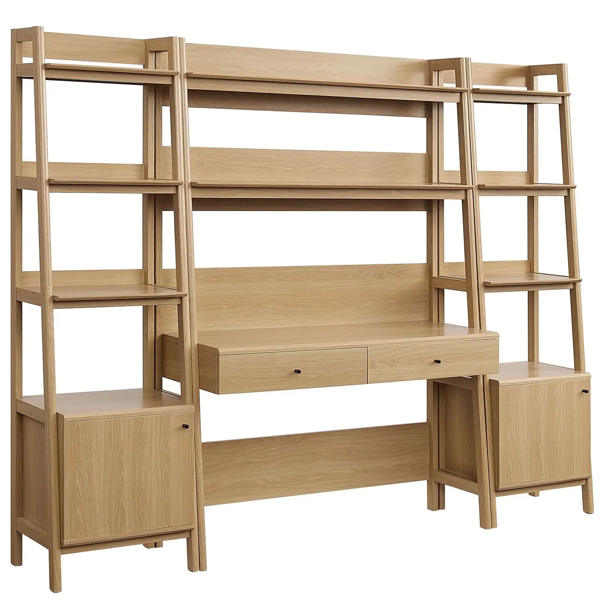 Bixby 3-Piece Wood Office Desk and Bookshelf by Modway - Best Buy Furniture