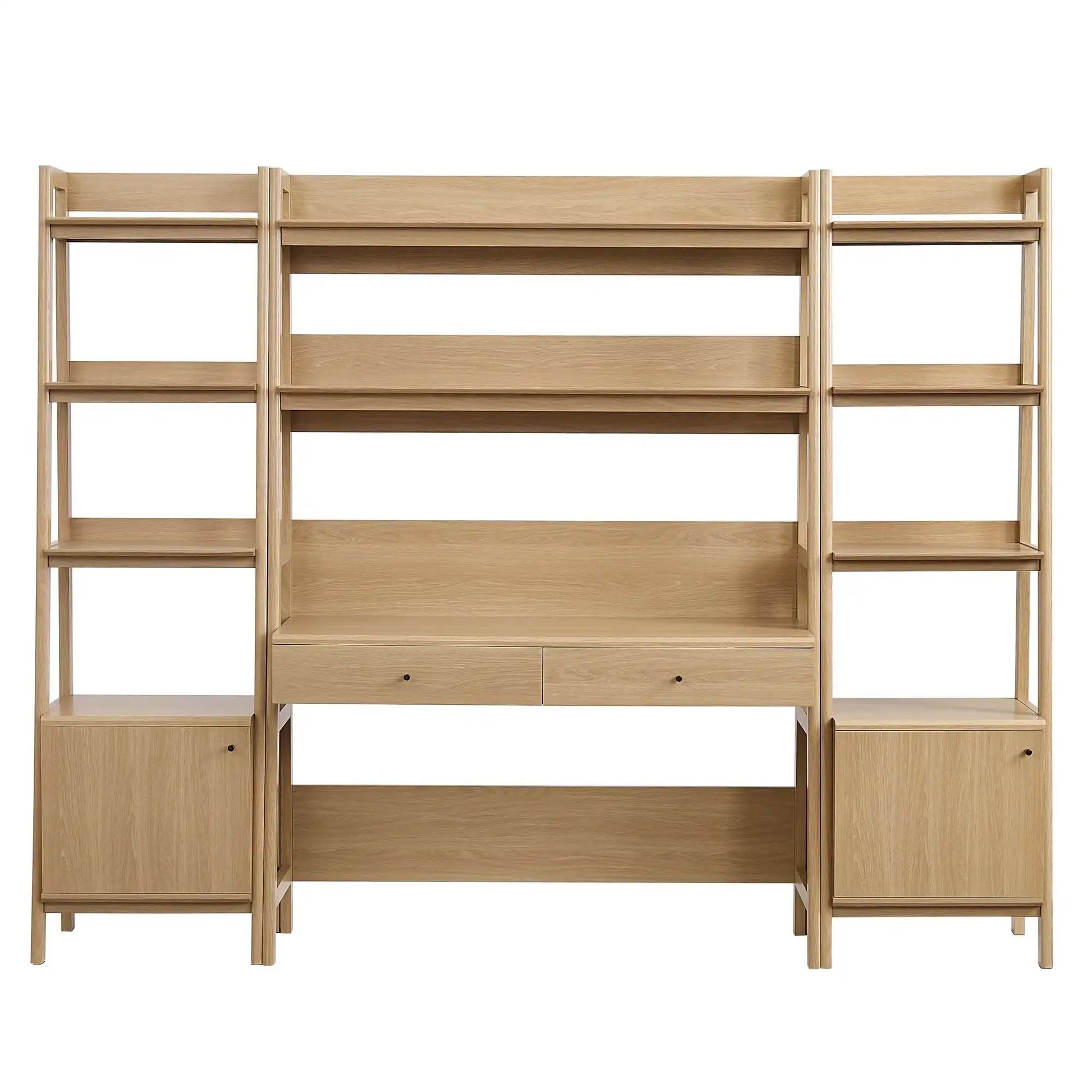 Bixby 3-Piece Wood Office Desk and Bookshelf by Modway - Best Buy Furniture
