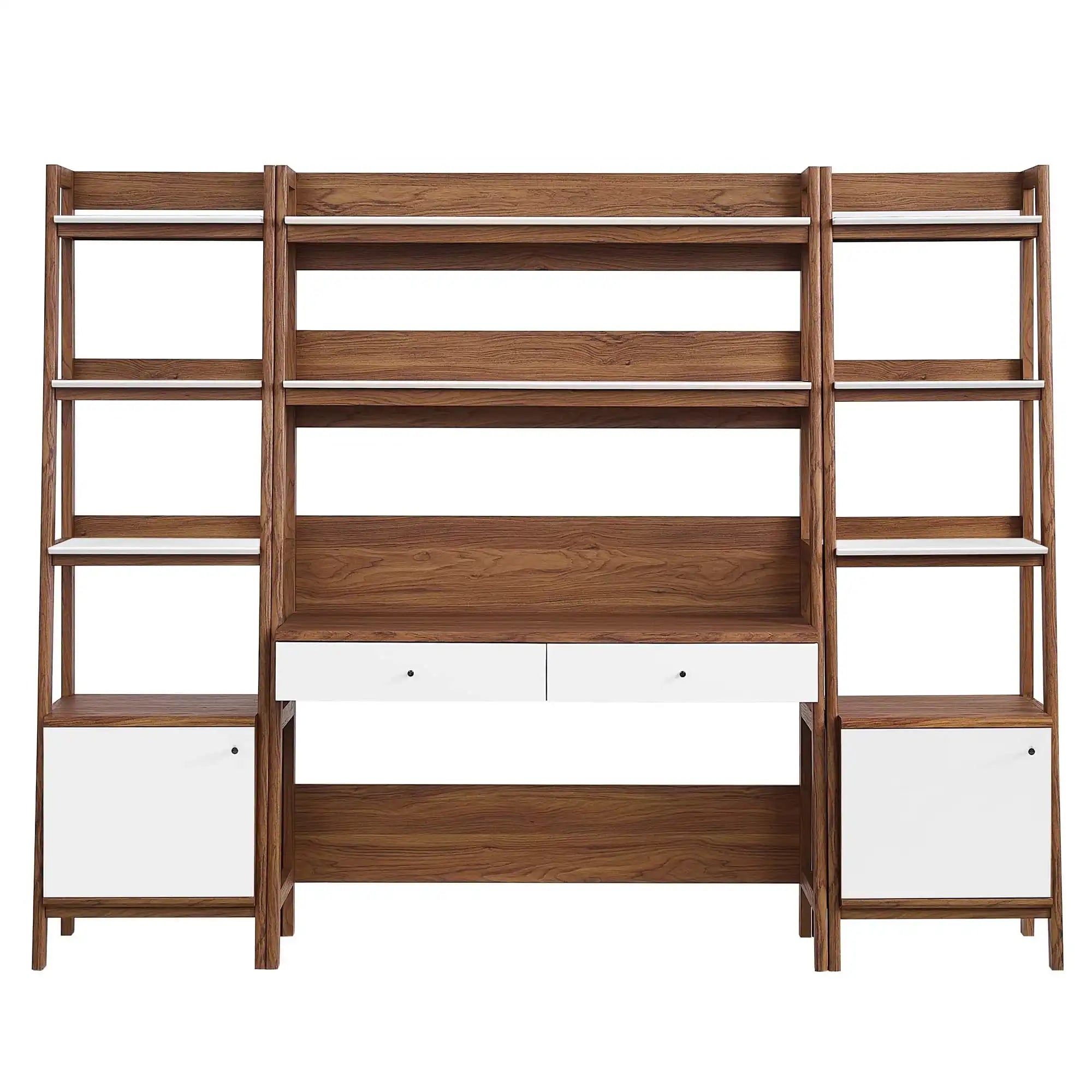 Bixby 3-Piece Wood Office Desk and Bookshelf by Modway - Best Buy Furniture