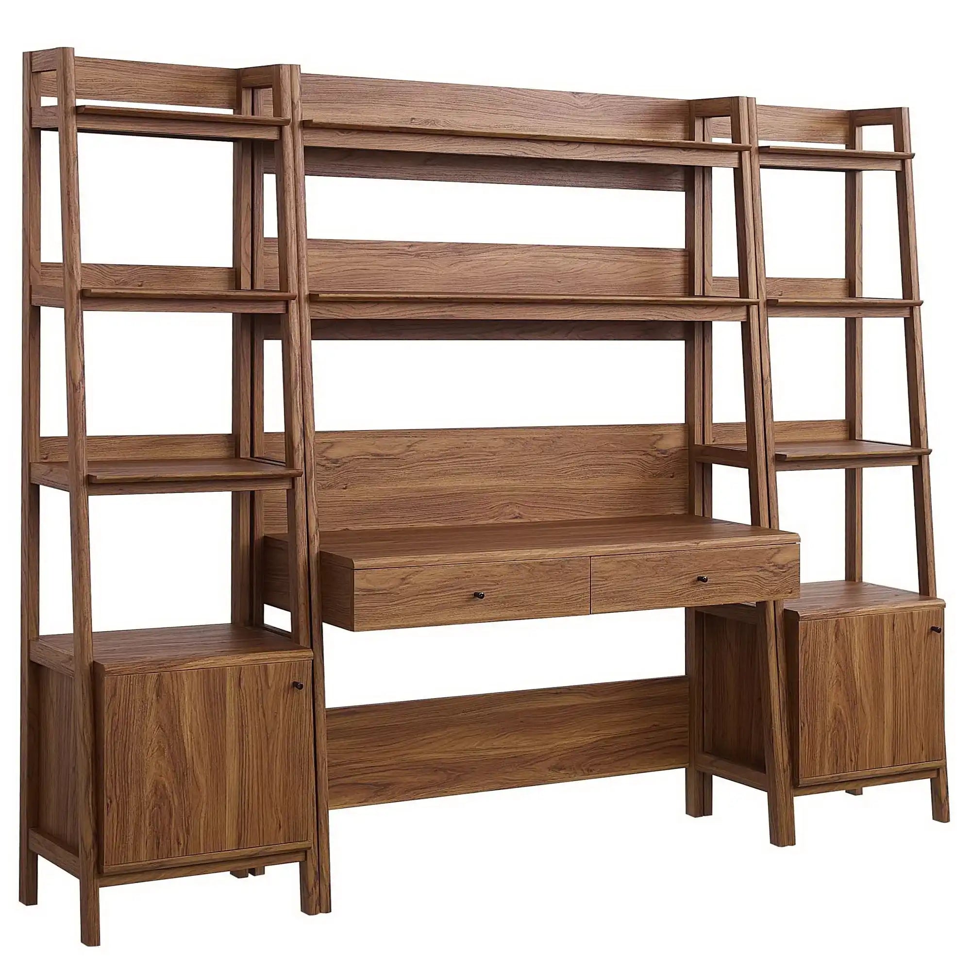 Bixby 3-Piece Wood Office Desk and Bookshelf by Modway - Best Buy Furniture