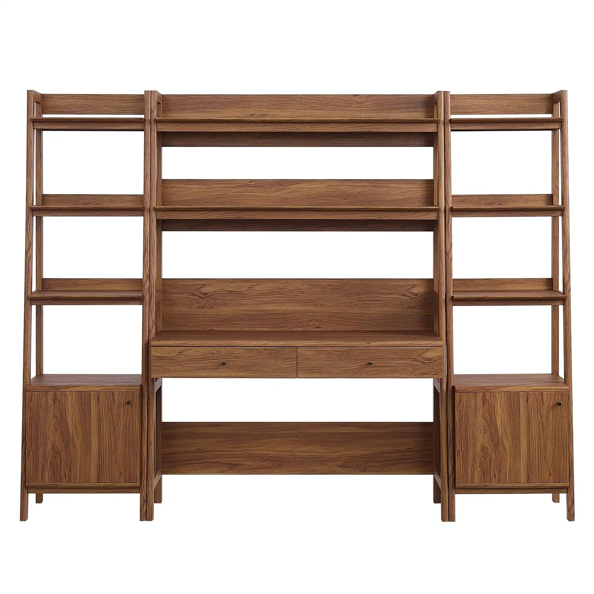 Bixby 3-Piece Wood Office Desk and Bookshelf by Modway - Best Buy Furniture