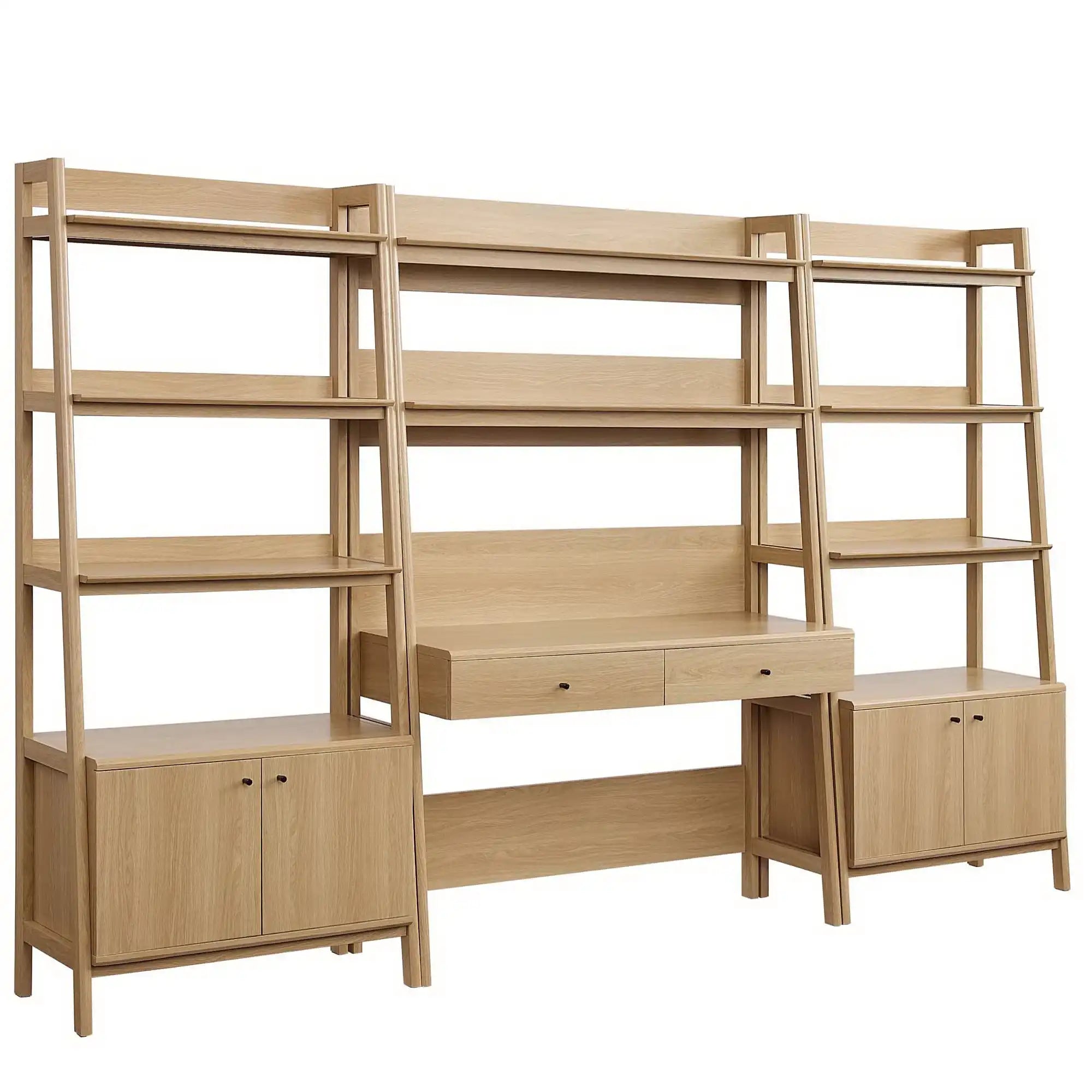 Bixby 3-Piece Wood Office Desk and Bookshelf by Modway - Best Buy Furniture