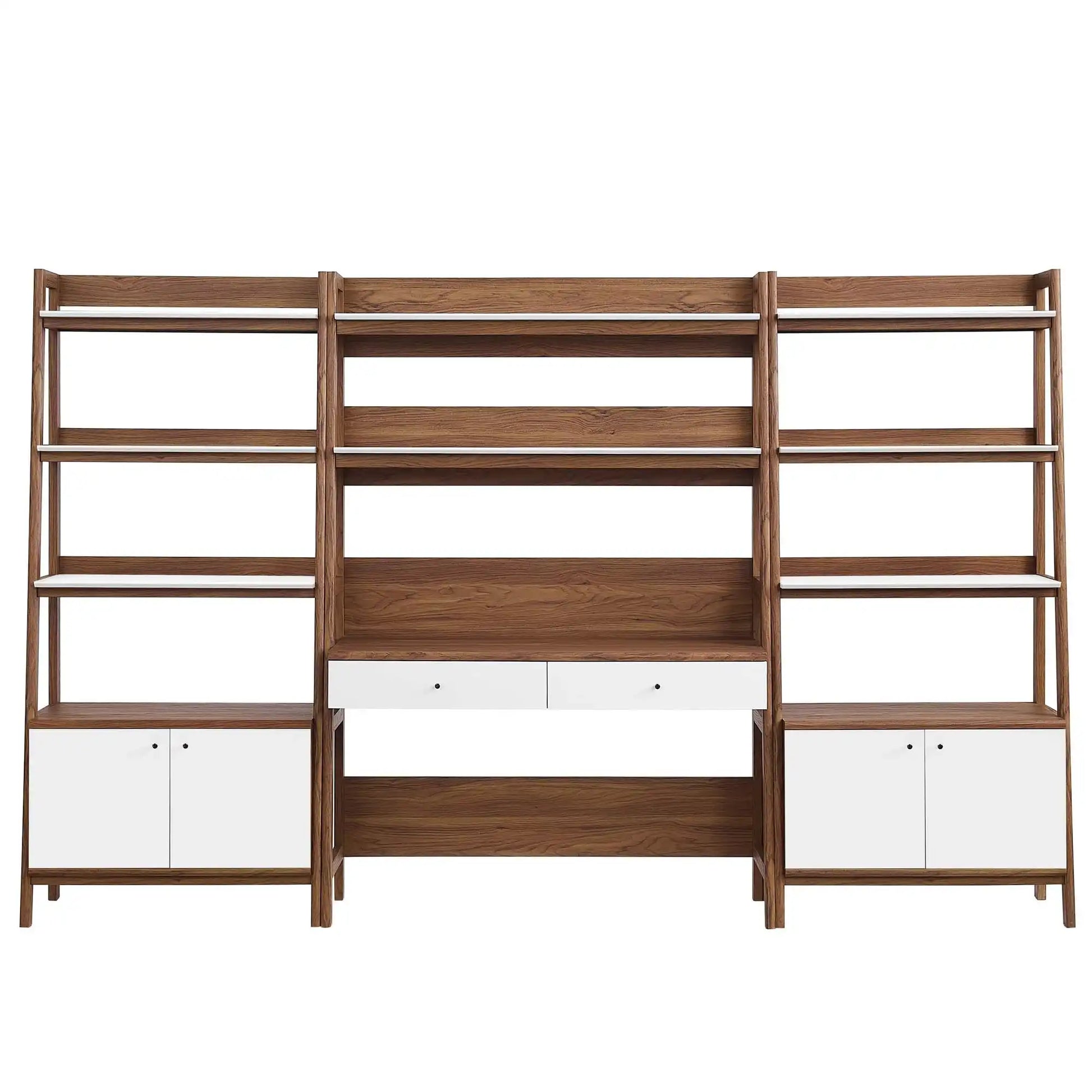 Bixby 3-Piece Wood Office Desk and Bookshelf by Modway - Best Buy Furniture
