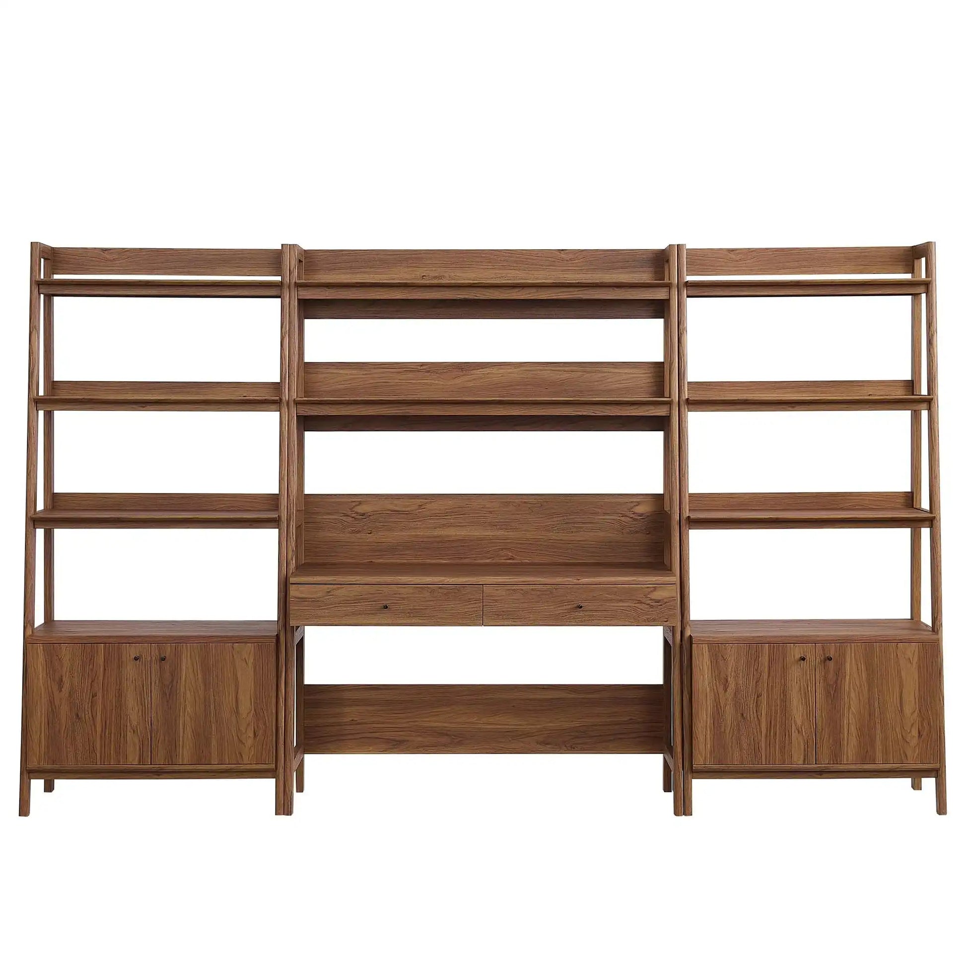 Bixby 3-Piece Wood Office Desk and Bookshelf by Modway - Best Buy Furniture