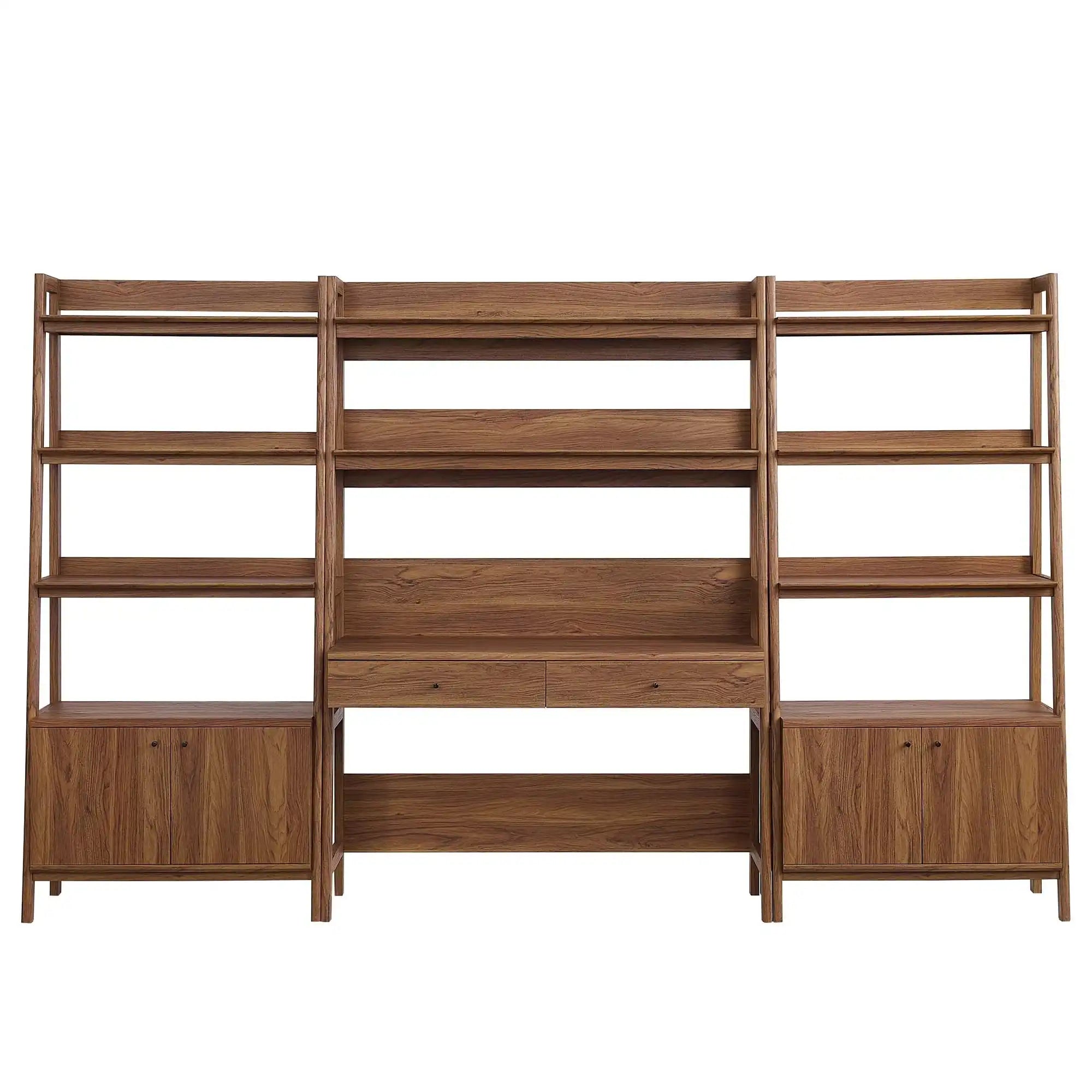 Bixby 3-Piece Wood Office Desk and Bookshelf by Modway - Best Buy Furniture