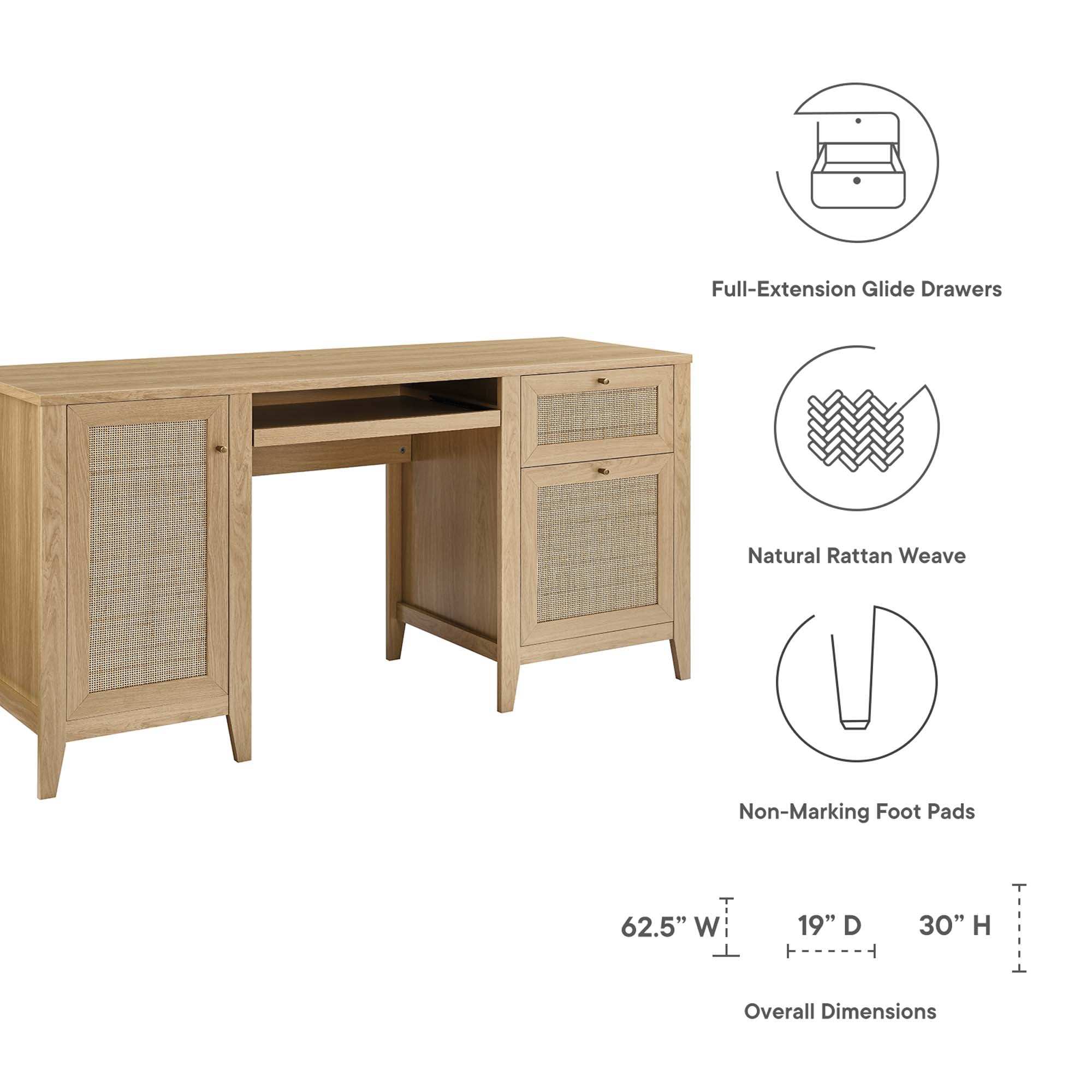 Soma 63" Office Desk by Modway - Best Buy Furniture