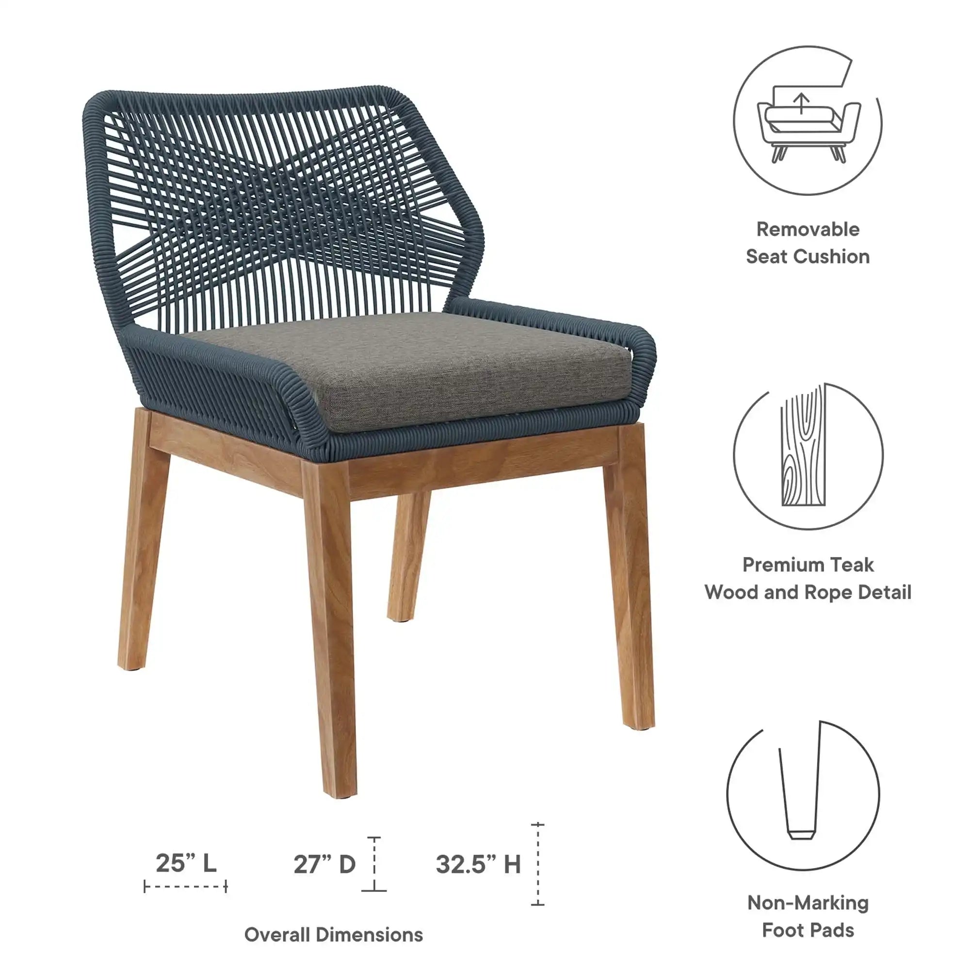 Wellspring 5-Piece Outdoor Patio Teak Wood Dining Set by Modway - Best Buy Furniture