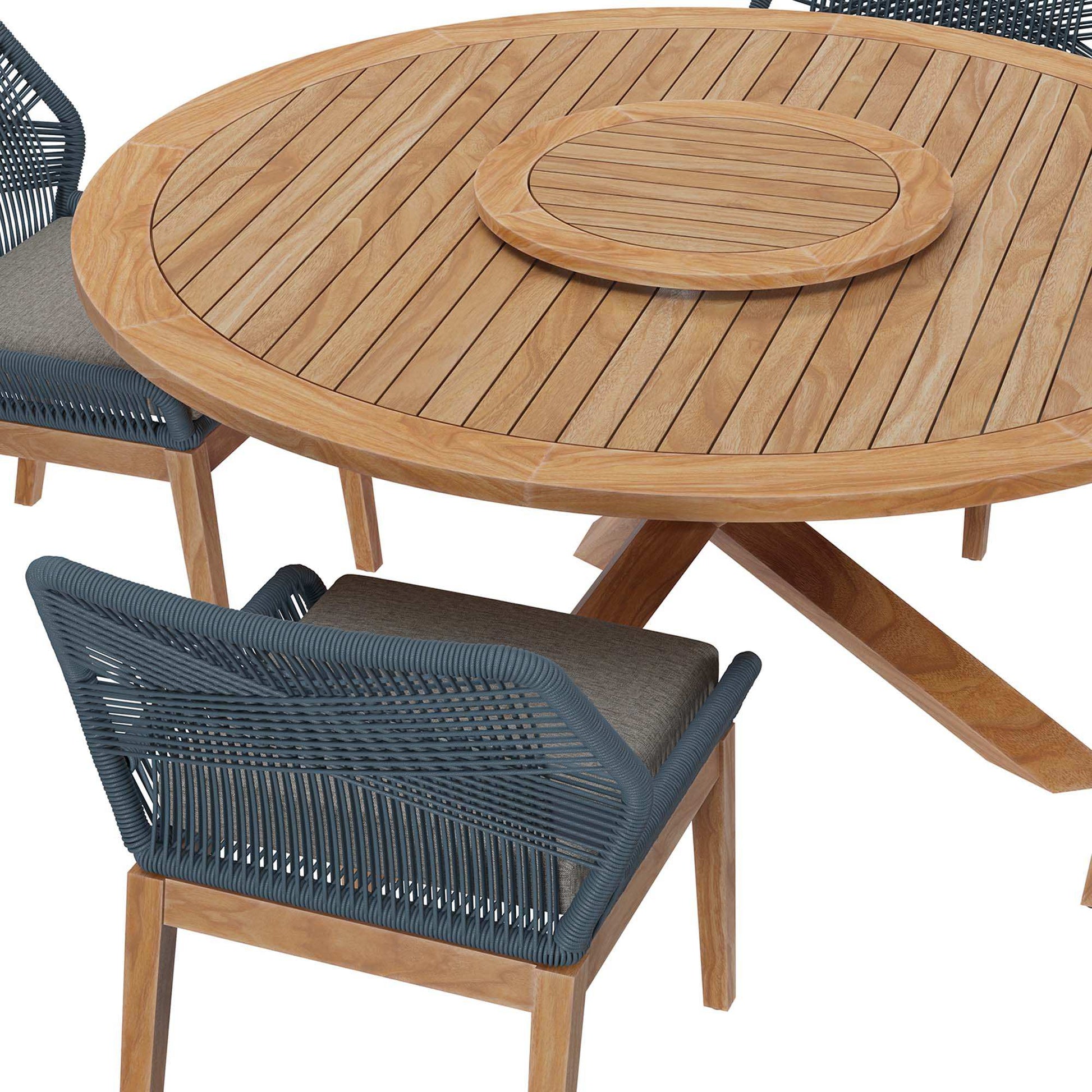 Wellspring 5-Piece Outdoor Patio Teak Wood Dining Set by Modway - Best Buy Furniture