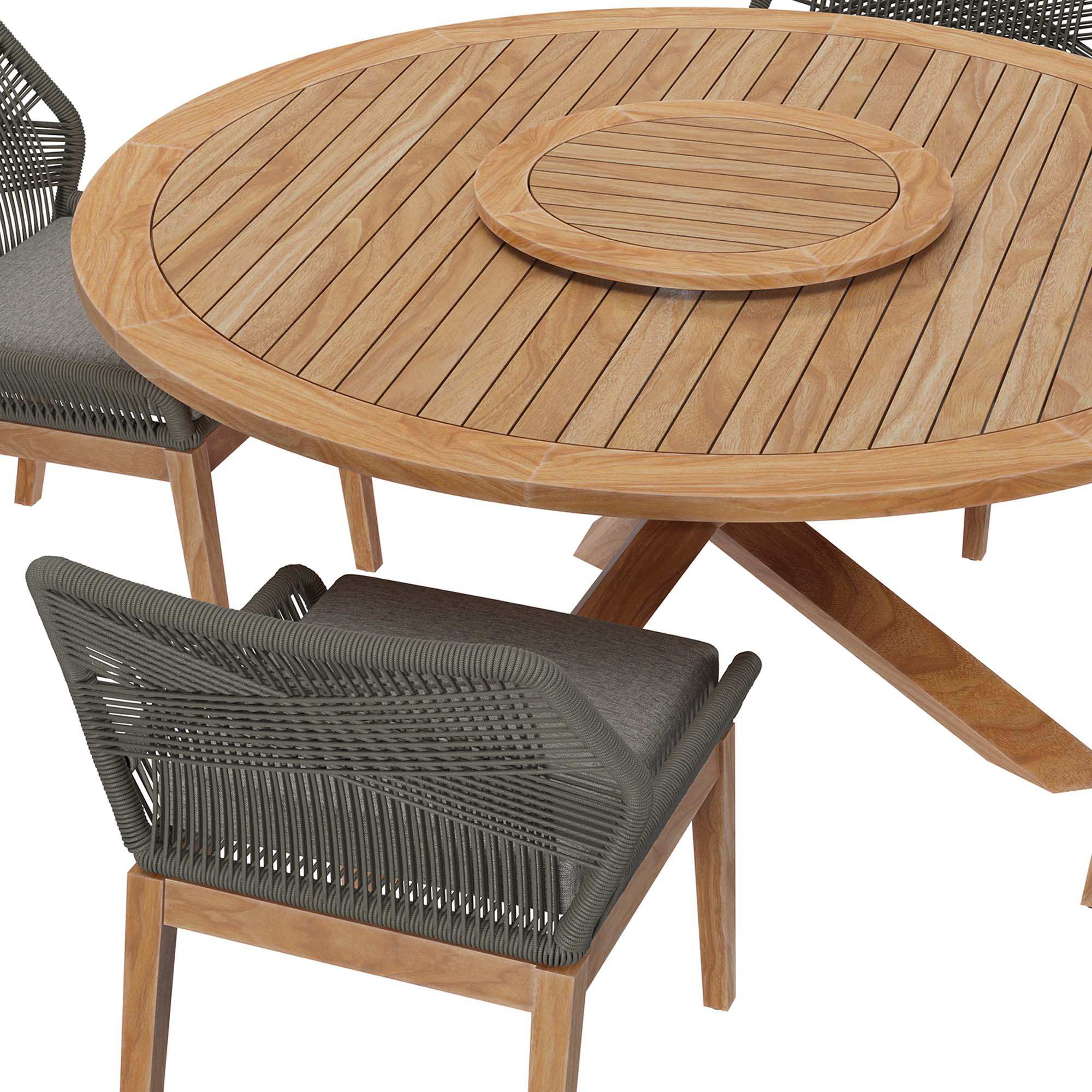 Wellspring 5-Piece Outdoor Patio Teak Wood Dining Set by Modway - Best Buy Furniture