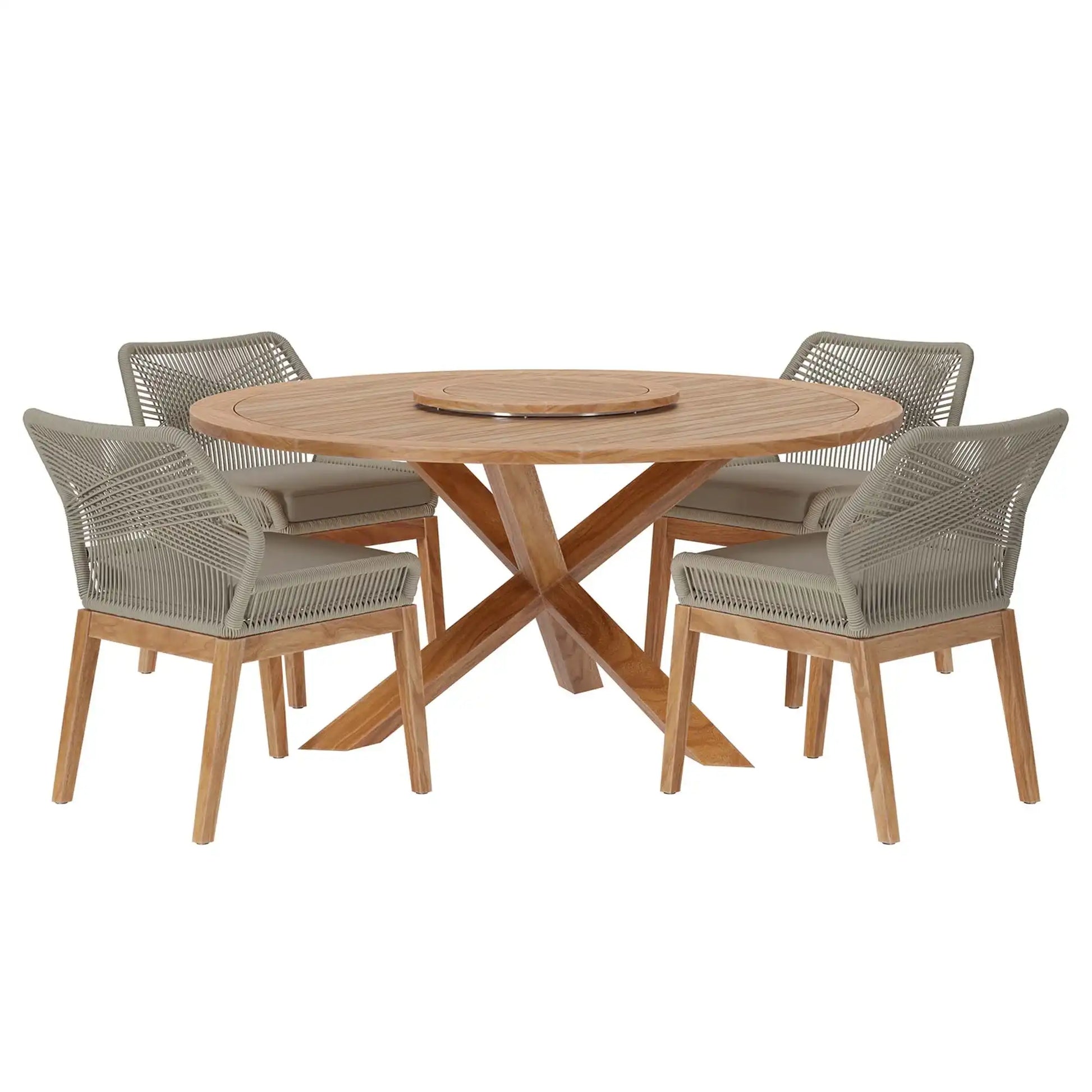 Wellspring 5-Piece Outdoor Patio Teak Wood Dining Set by Modway - Best Buy Furniture