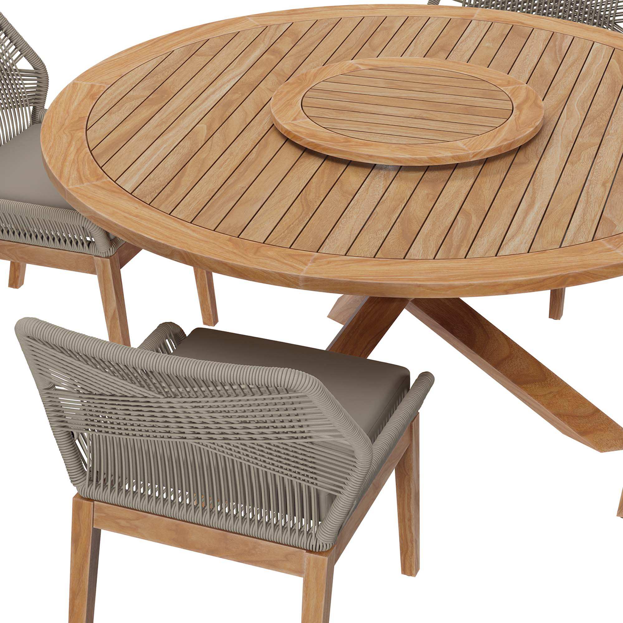 Wellspring 5-Piece Outdoor Patio Teak Wood Dining Set by Modway - Best Buy Furniture