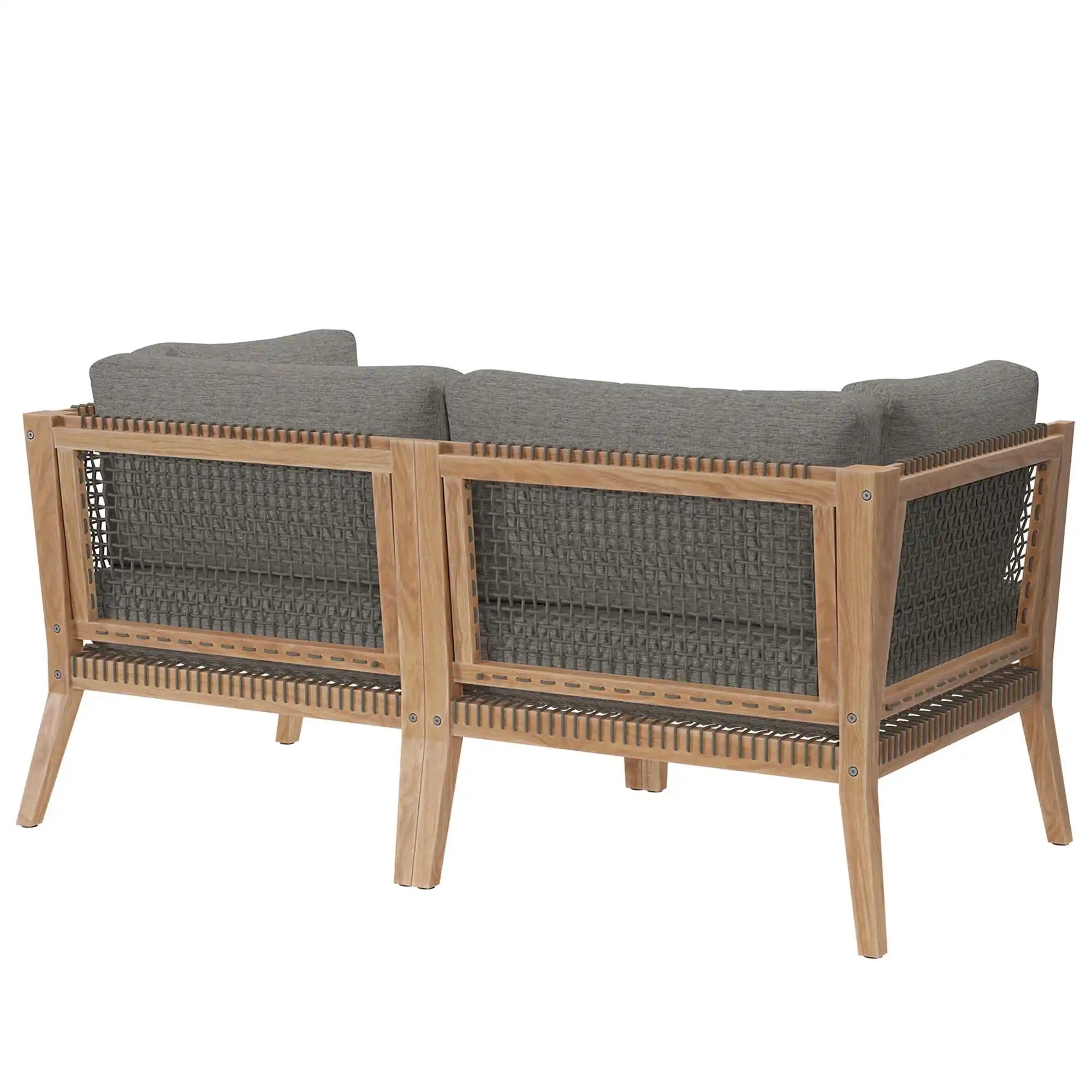 Clearwater Outdoor Patio Teak Wood Loveseat by Modway - Best Buy Furniture