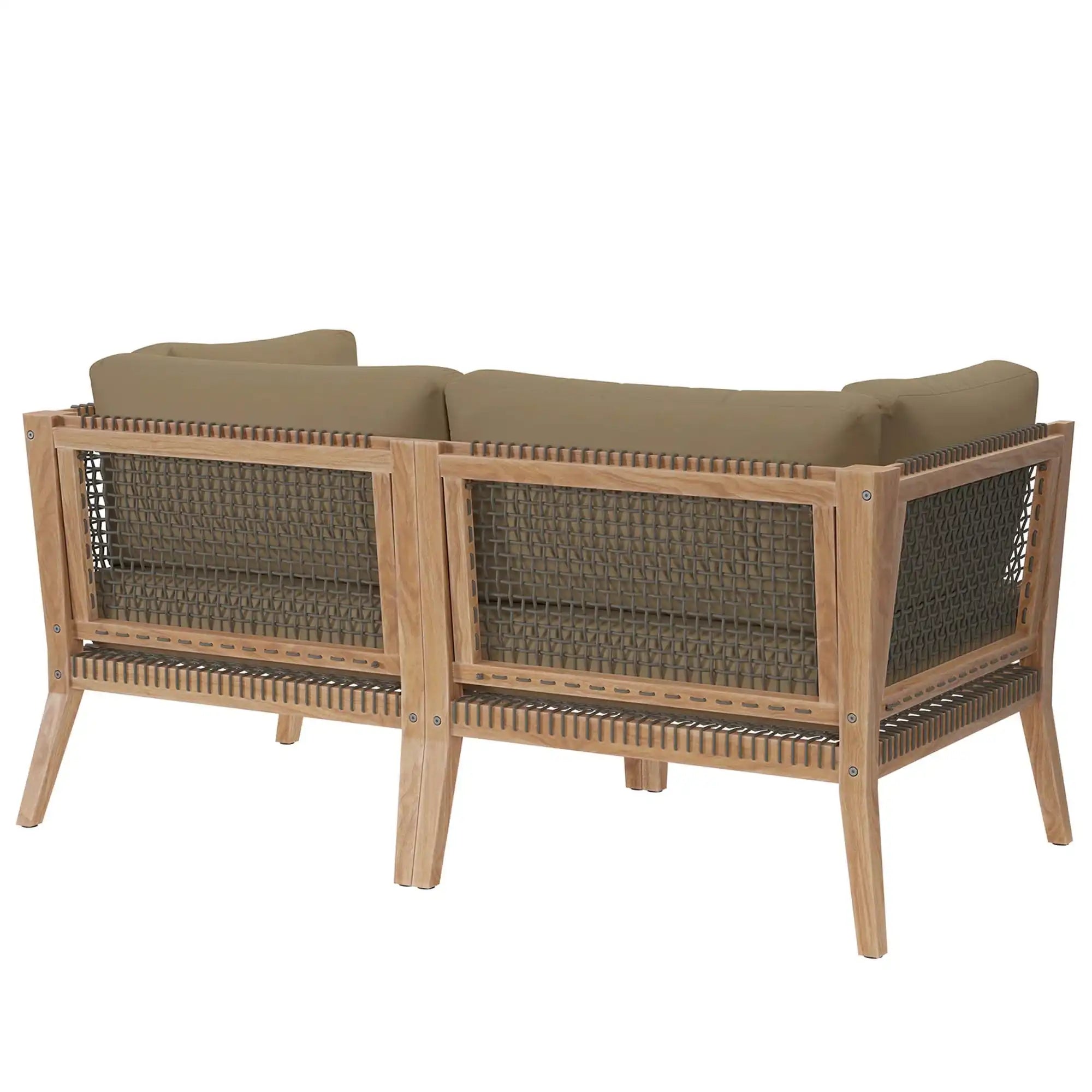 Clearwater Outdoor Patio Teak Wood Loveseat by Modway - Best Buy Furniture
