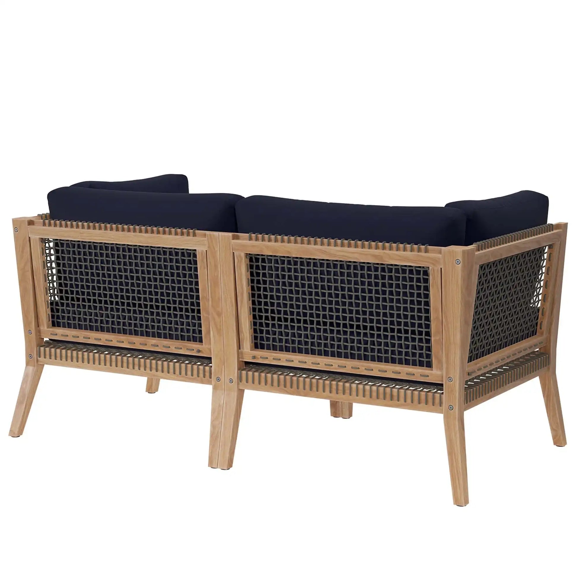 Clearwater Outdoor Patio Teak Wood Loveseat by Modway - Best Buy Furniture