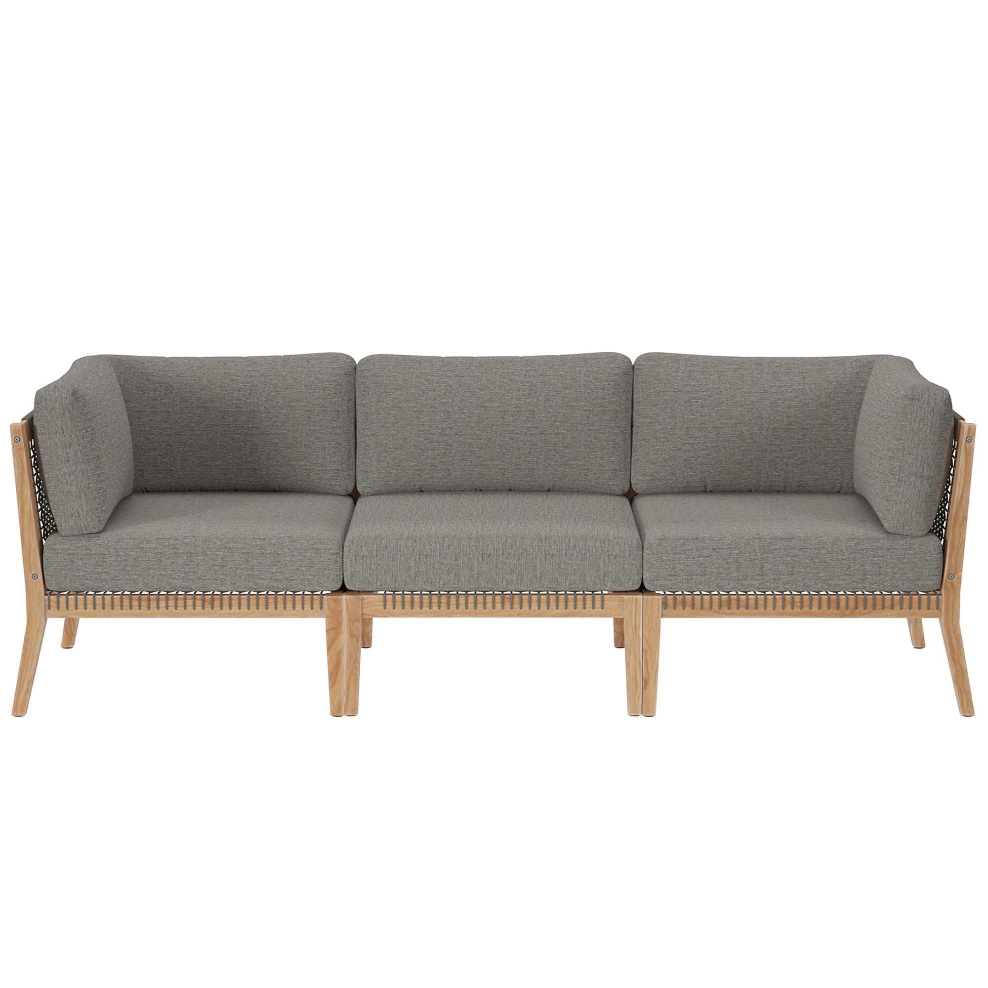 Clearwater Outdoor Patio Teak Wood Sofa by Modway - Best Buy Furniture