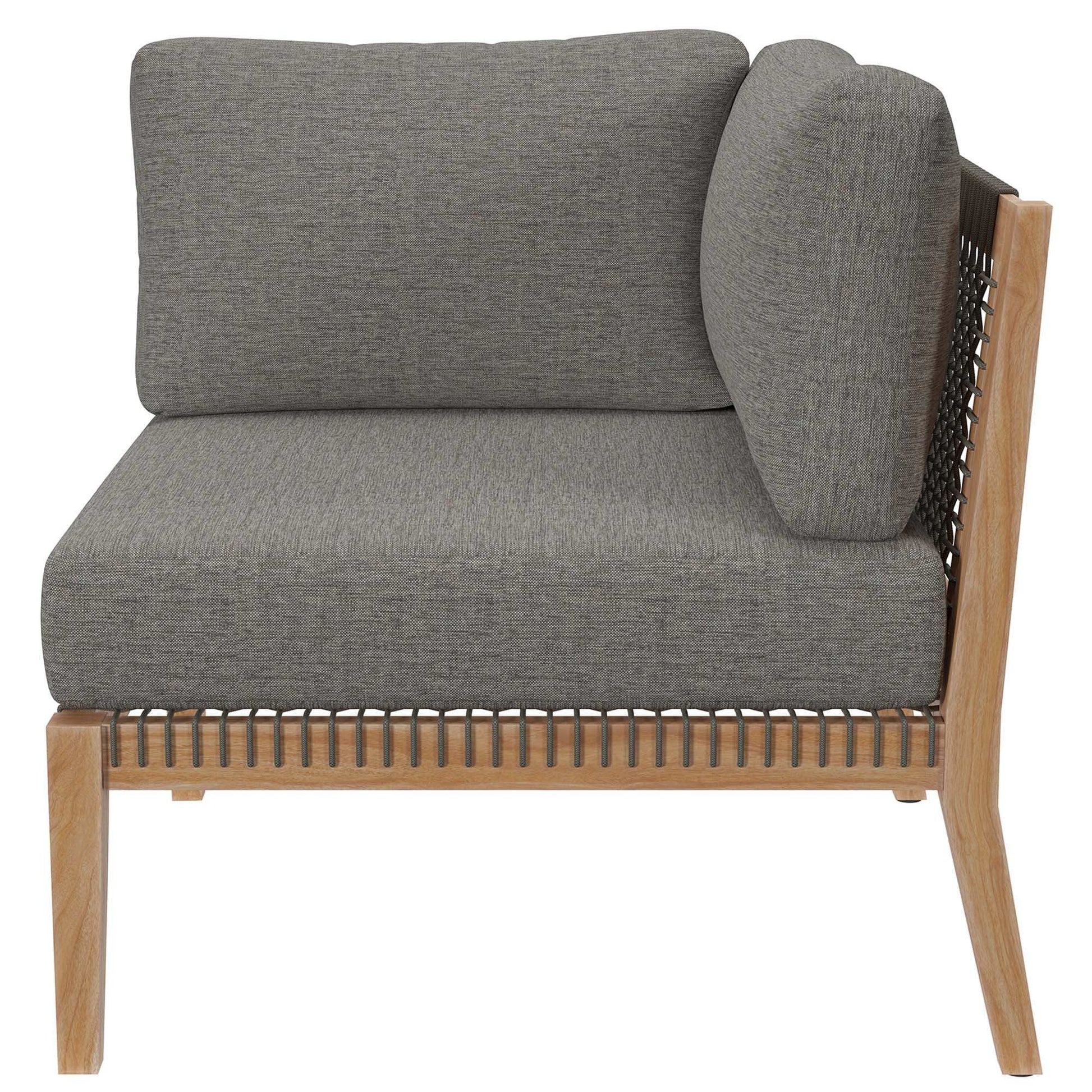 Clearwater Outdoor Patio Teak Wood Sofa by Modway - Best Buy Furniture
