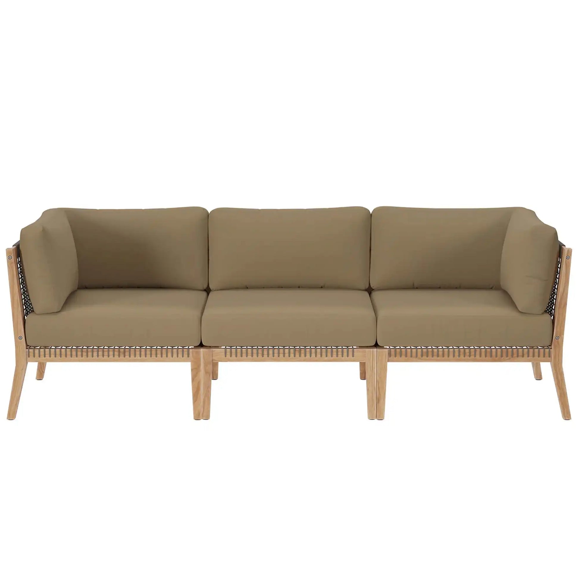 Clearwater Outdoor Patio Teak Wood Sofa by Modway - Best Buy Furniture