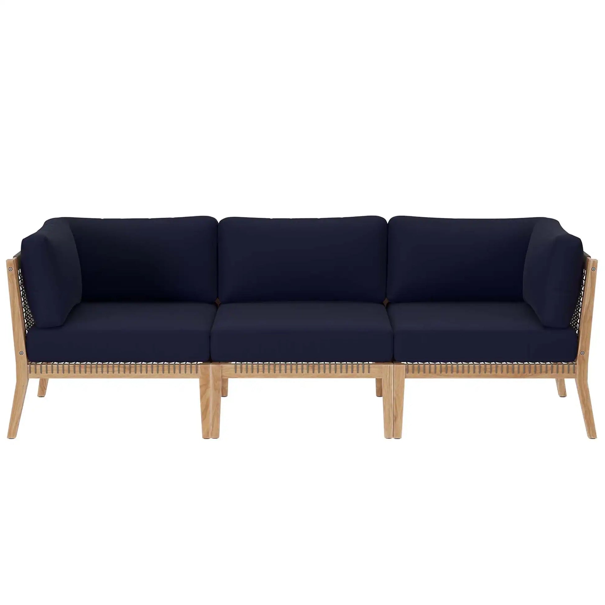 Clearwater Outdoor Patio Teak Wood Sofa by Modway - Best Buy Furniture