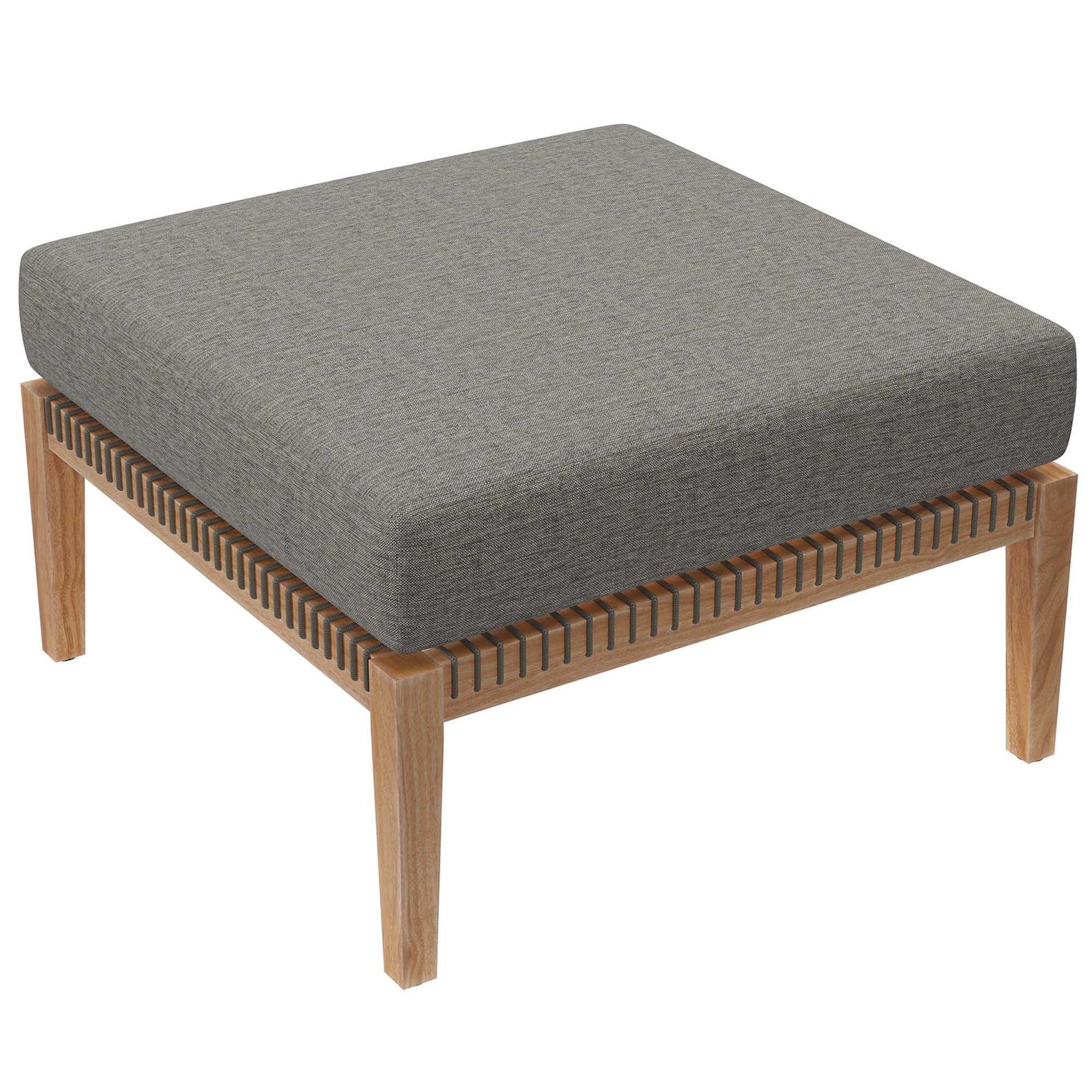 Clearwater 4-Piece Outdoor Patio Teak Wood Sectional Sofa by Modway - Best Buy Furniture