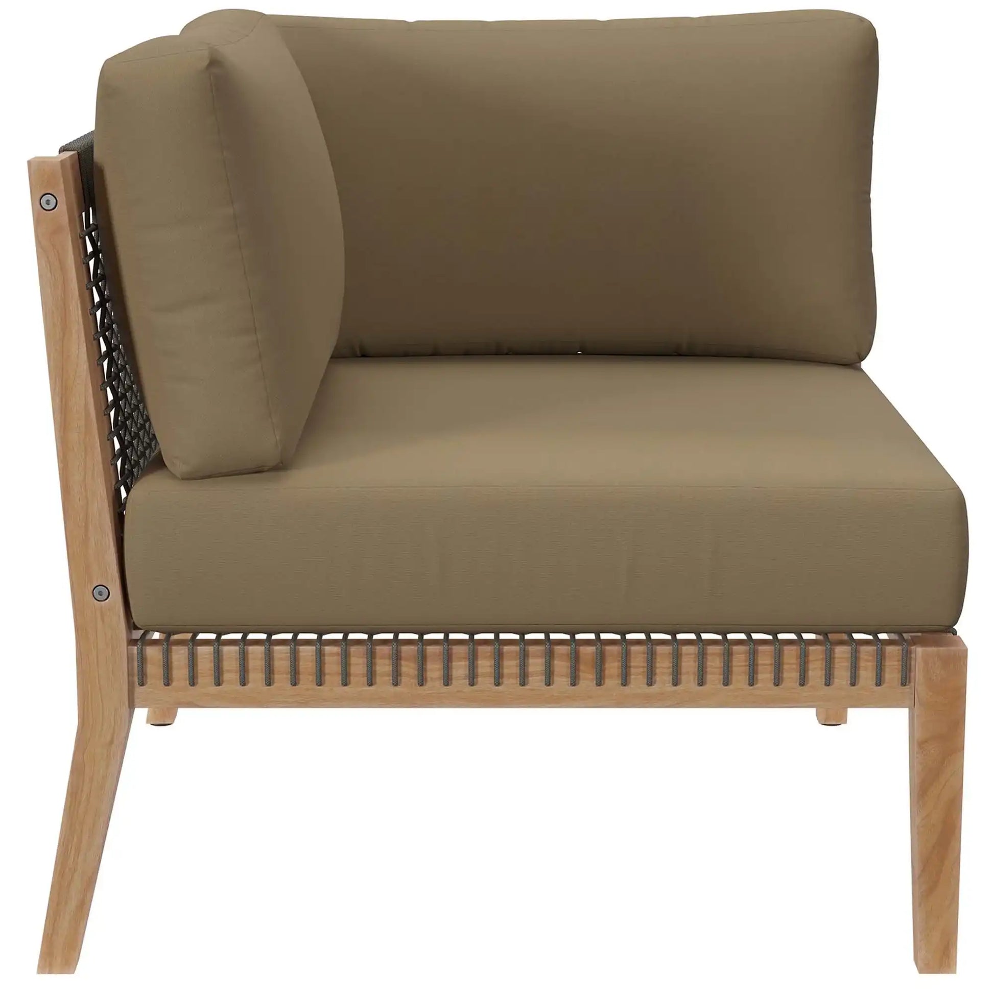 Clearwater 4-Piece Outdoor Patio Teak Wood Sectional Sofa by Modway - Best Buy Furniture