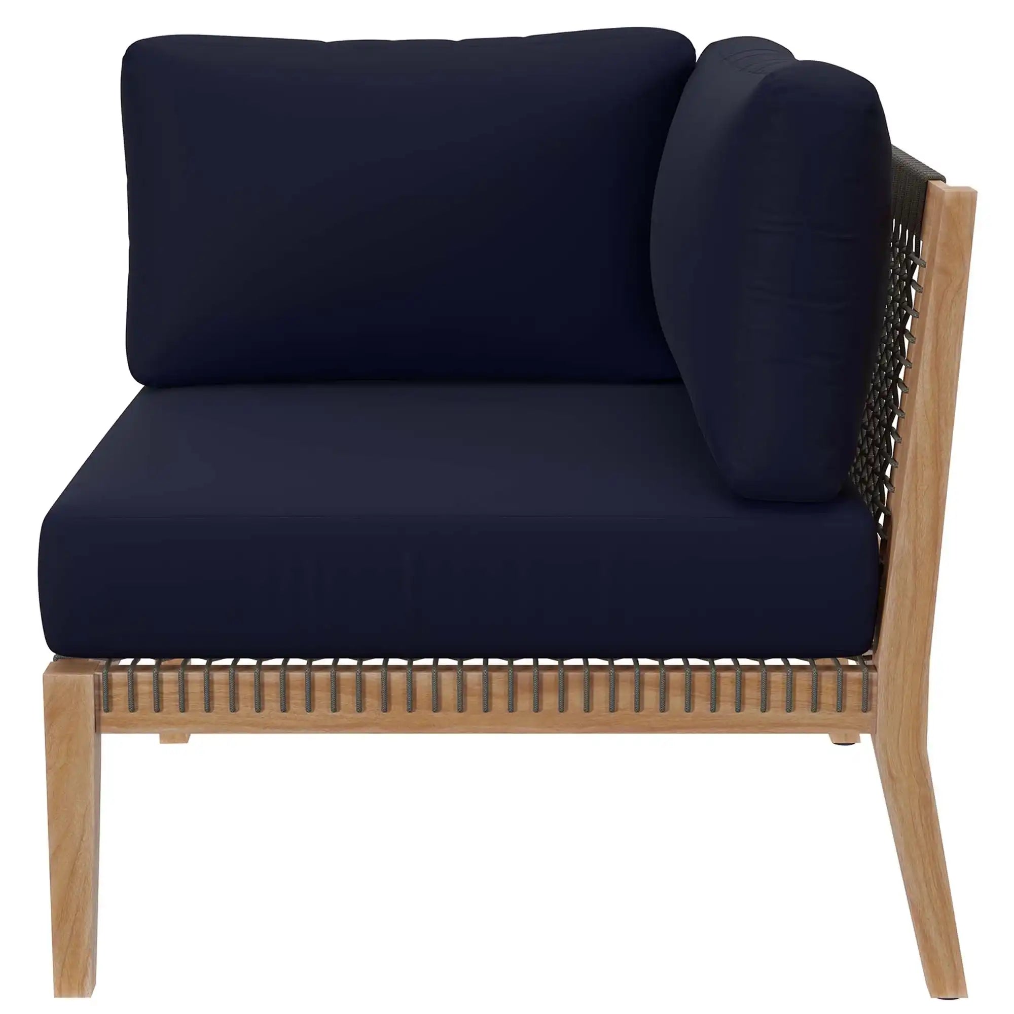 Clearwater 5-Piece Outdoor Patio Teak Wood Sectional Sofa by Modway - Best Buy Furniture
