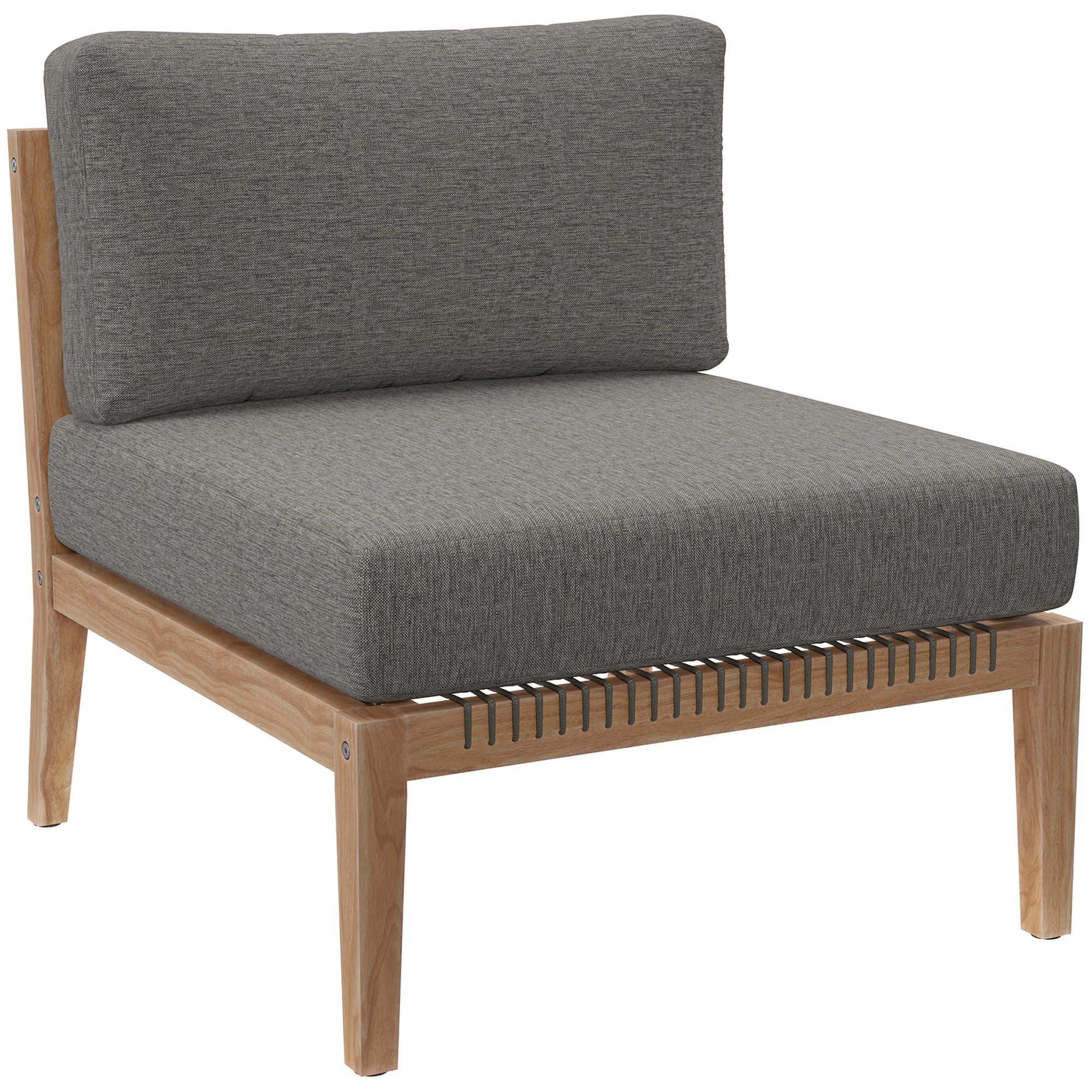 Clearwater 6-Piece Outdoor Patio Teak Wood Sectional Sofa by Modway - Best Buy Furniture