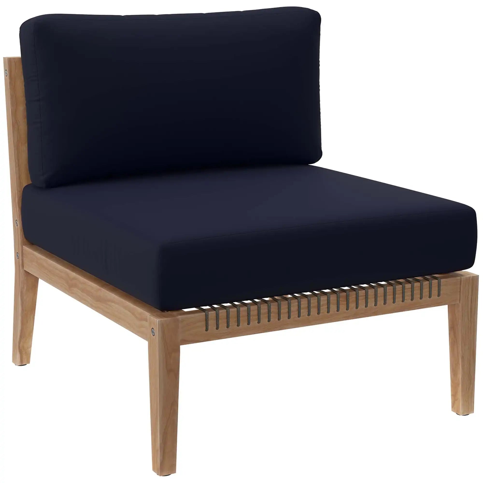 Clearwater 6-Piece Outdoor Patio Teak Wood Sectional Sofa by Modway - Best Buy Furniture