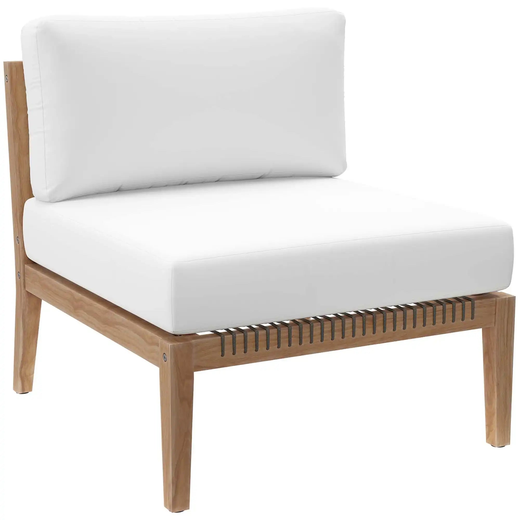 Clearwater 6-Piece Outdoor Patio Teak Wood Sectional Sofa by Modway - Best Buy Furniture