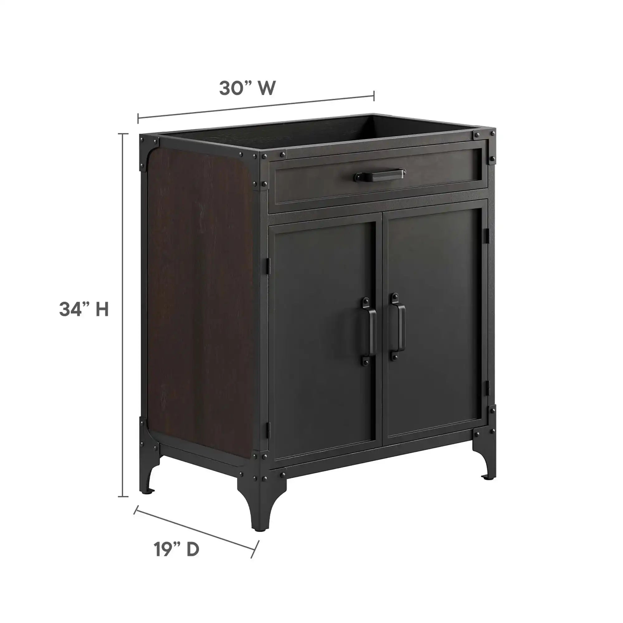 Steamforge 30" Bathroom Vanity Cabinet (Sink Basin Not Included) by Modway - Best Buy Furniture
