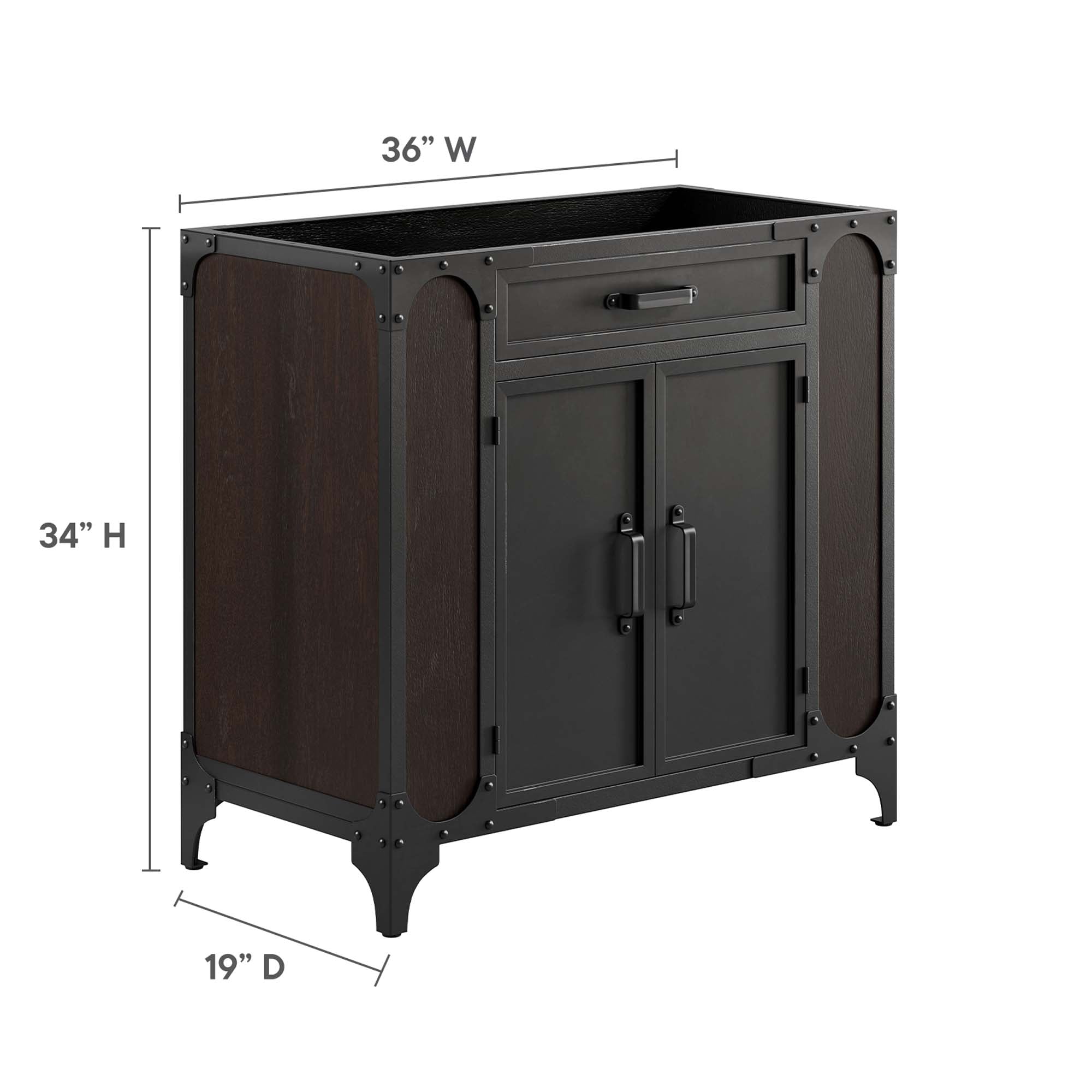Steamforge 36" Bathroom Vanity Cabinet (Sink Basin Not Included) by Modway - Best Buy Furniture