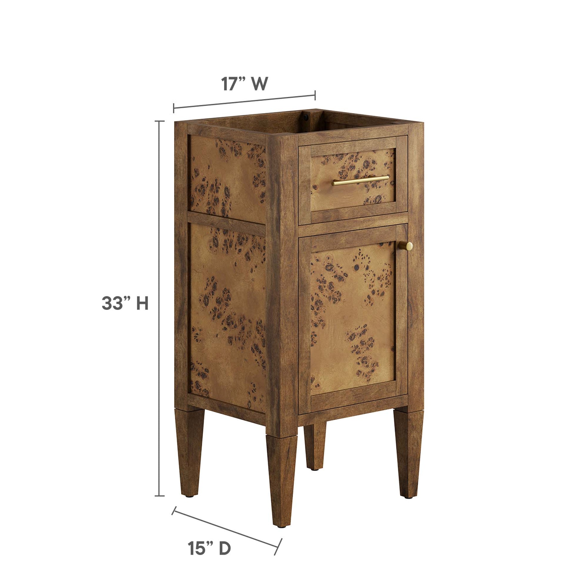 Elysian 18" Wood Bathroom Vanity Cabinet (Sink Basin Not Included) by Modway - Best Buy Furniture