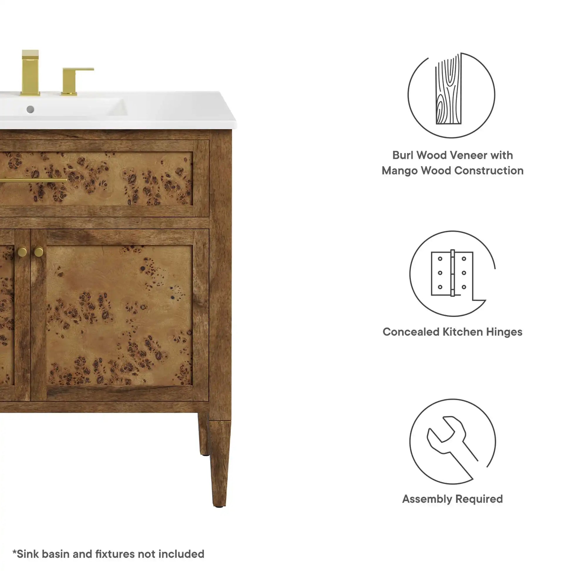 Elysian 36" Wood Bathroom Vanity Cabinet (Sink Basin Not Included) by Modway - Best Buy Furniture