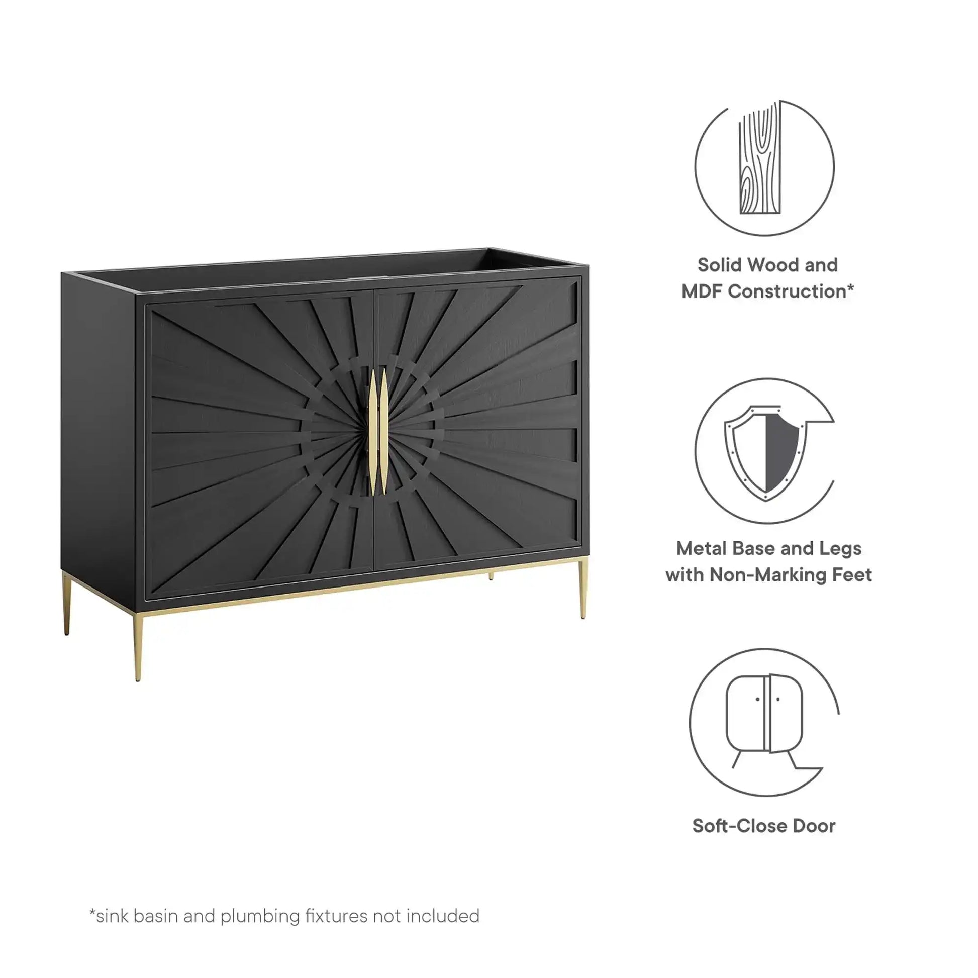Awaken 48" Double or Single Sink Compatible (Not Included) Bathroom Vanity Cabinet by Modway - Best Buy Furniture