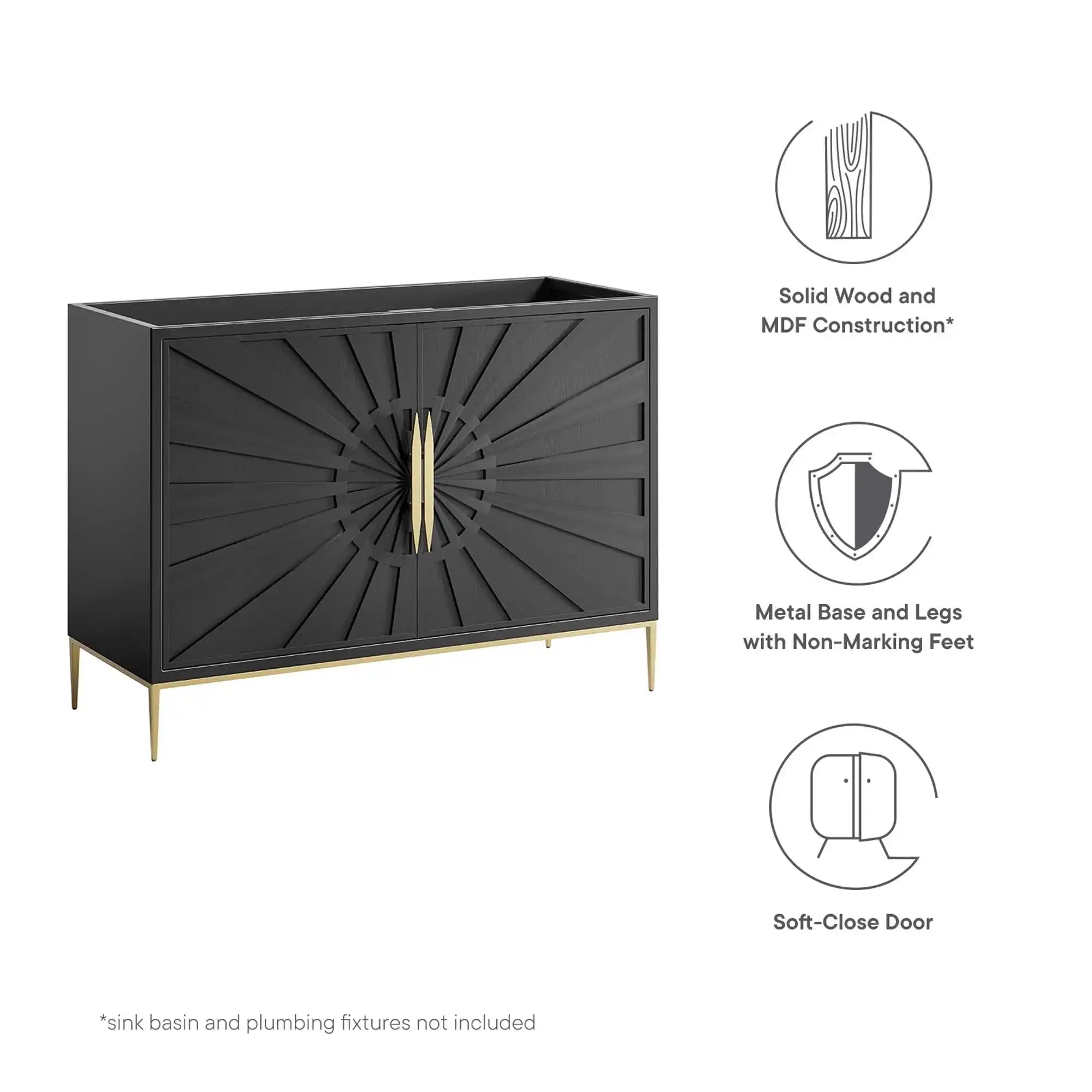 Awaken 48" Double or Single Sink Compatible (Not Included) Bathroom Vanity Cabinet by Modway - Best Buy Furniture