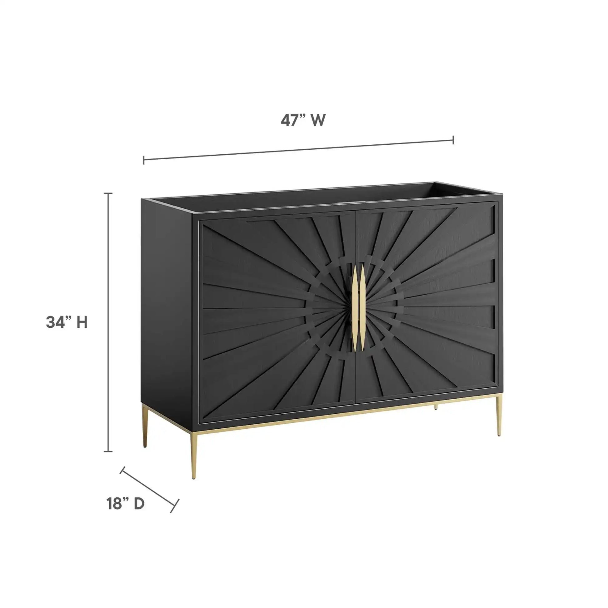 Awaken 48" Double or Single Sink Compatible (Not Included) Bathroom Vanity Cabinet by Modway - Best Buy Furniture