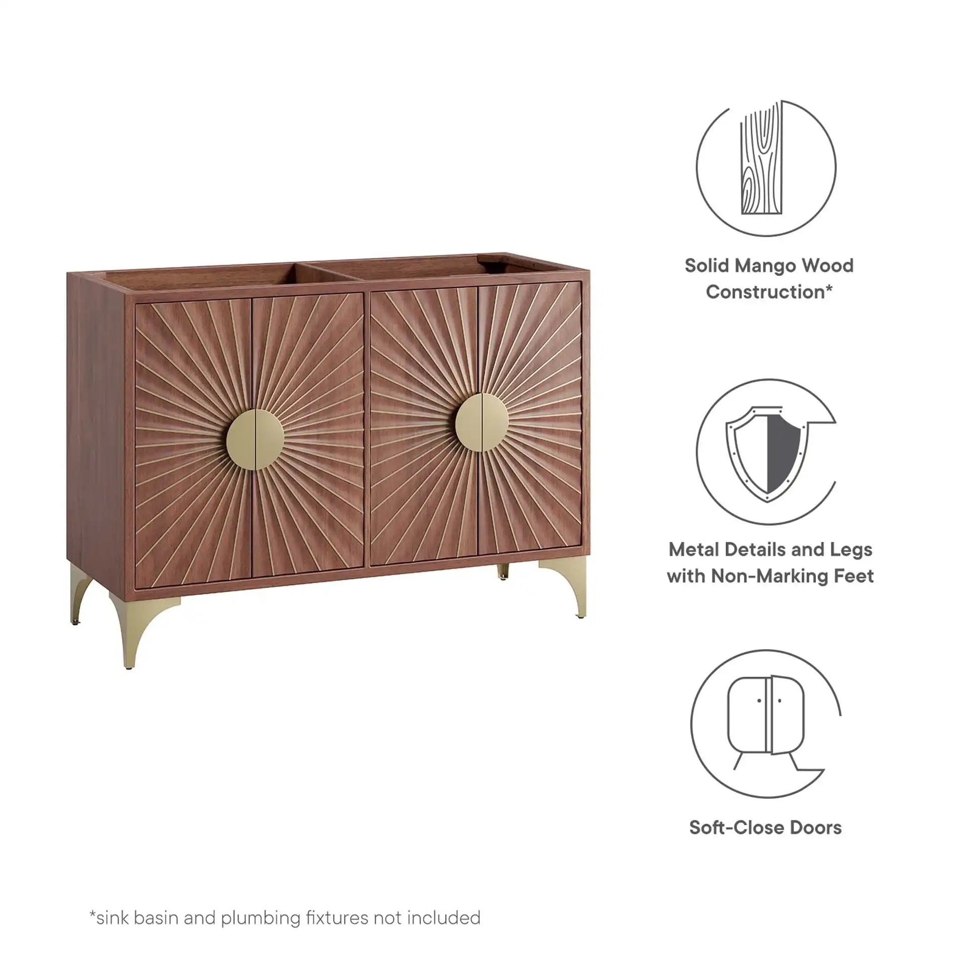 Daylight 48" Double Sink Compatible (Not Included) Bathroom Vanity Cabinet by Modway - Best Buy Furniture