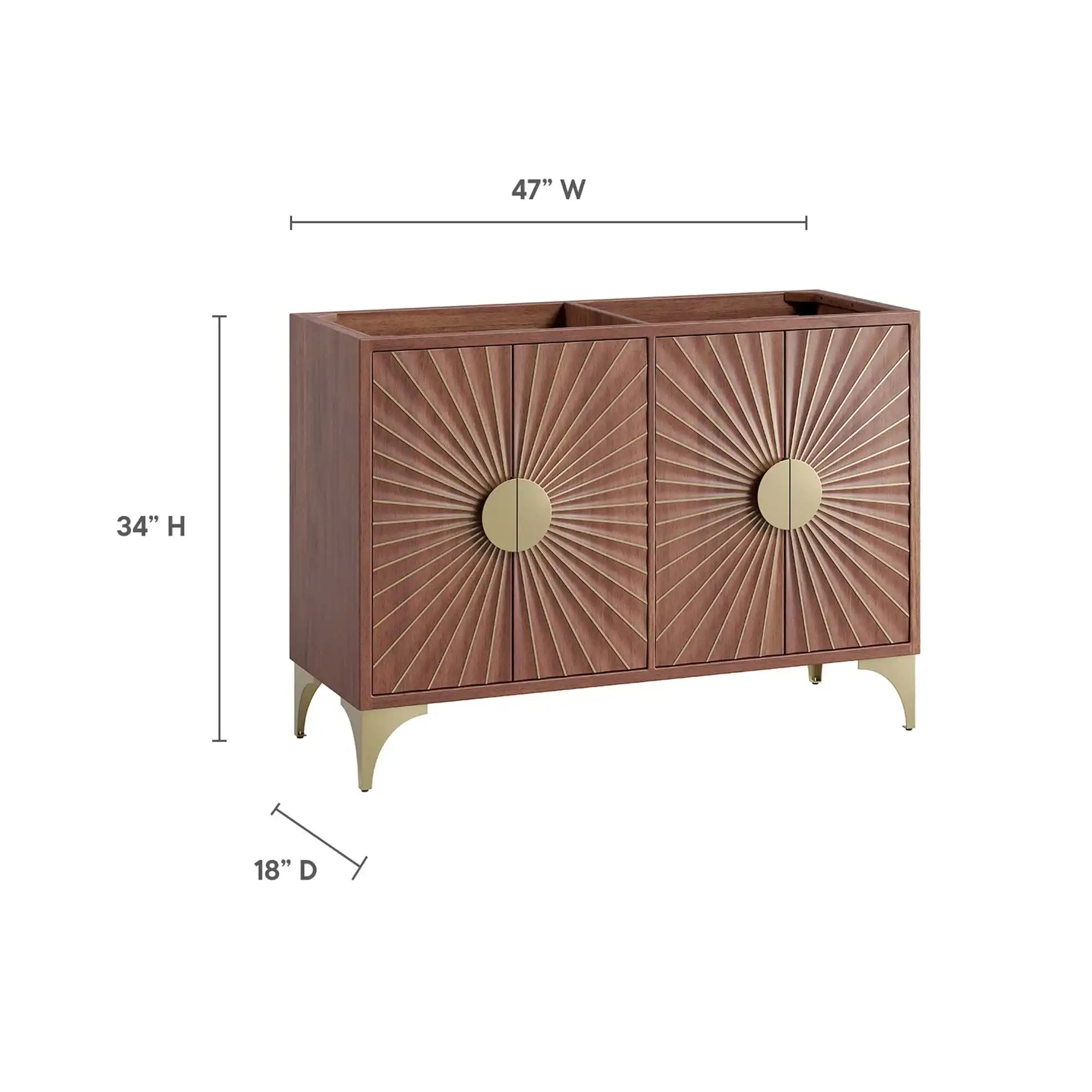 Daylight 48" Double Sink Compatible (Not Included) Bathroom Vanity Cabinet by Modway - Best Buy Furniture
