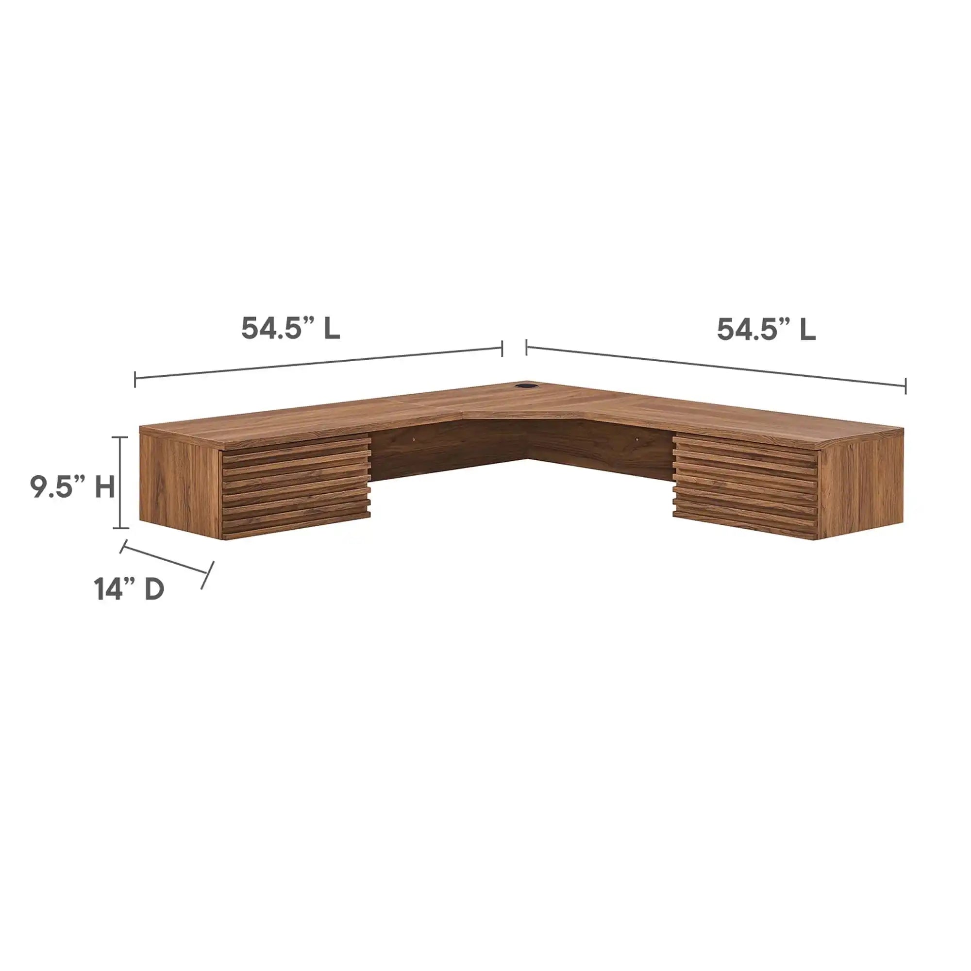 Render Wall Mount Corner Office Desk by Modway - Best Buy Furniture
