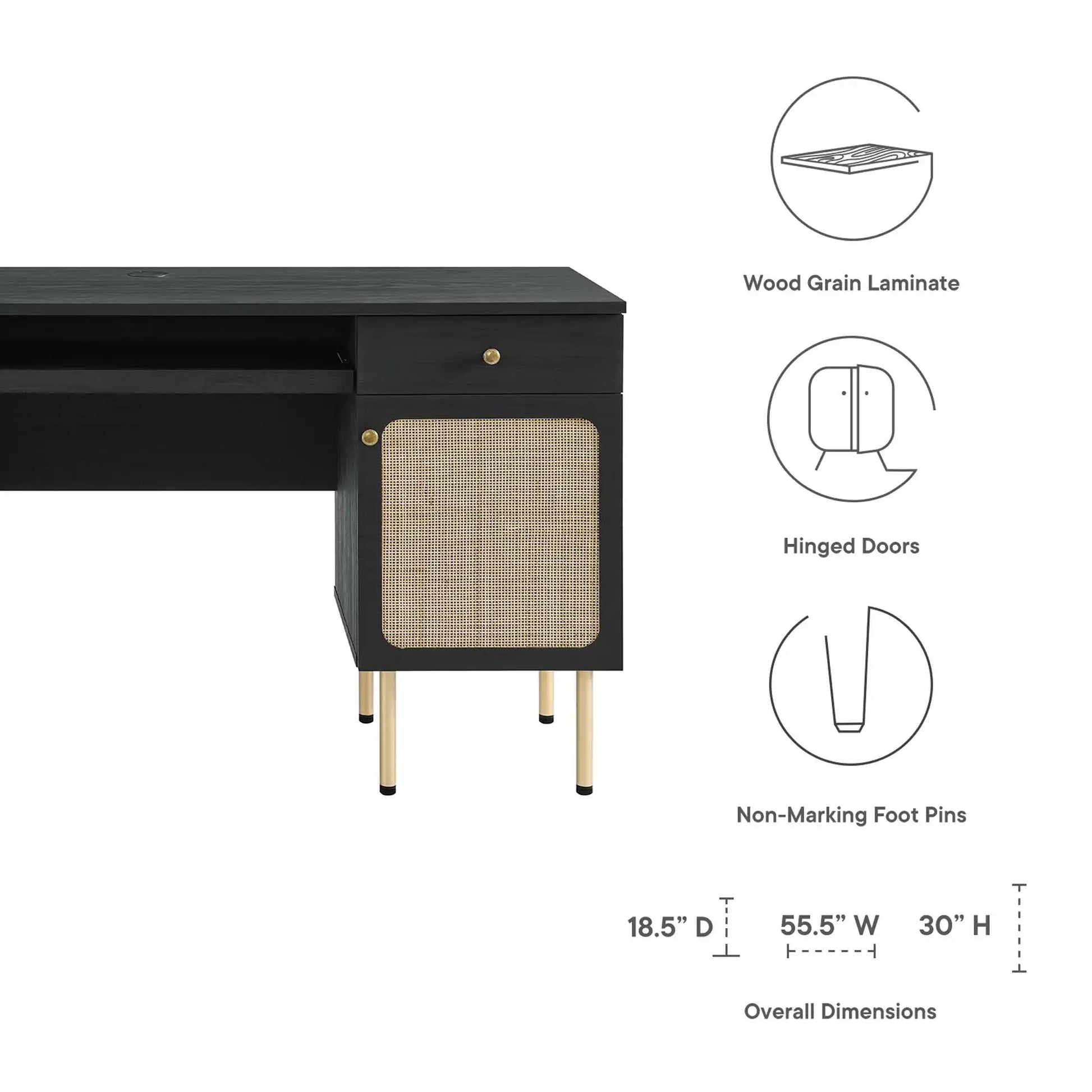 Chaucer Office Desk by Modway - Best Buy Furniture
