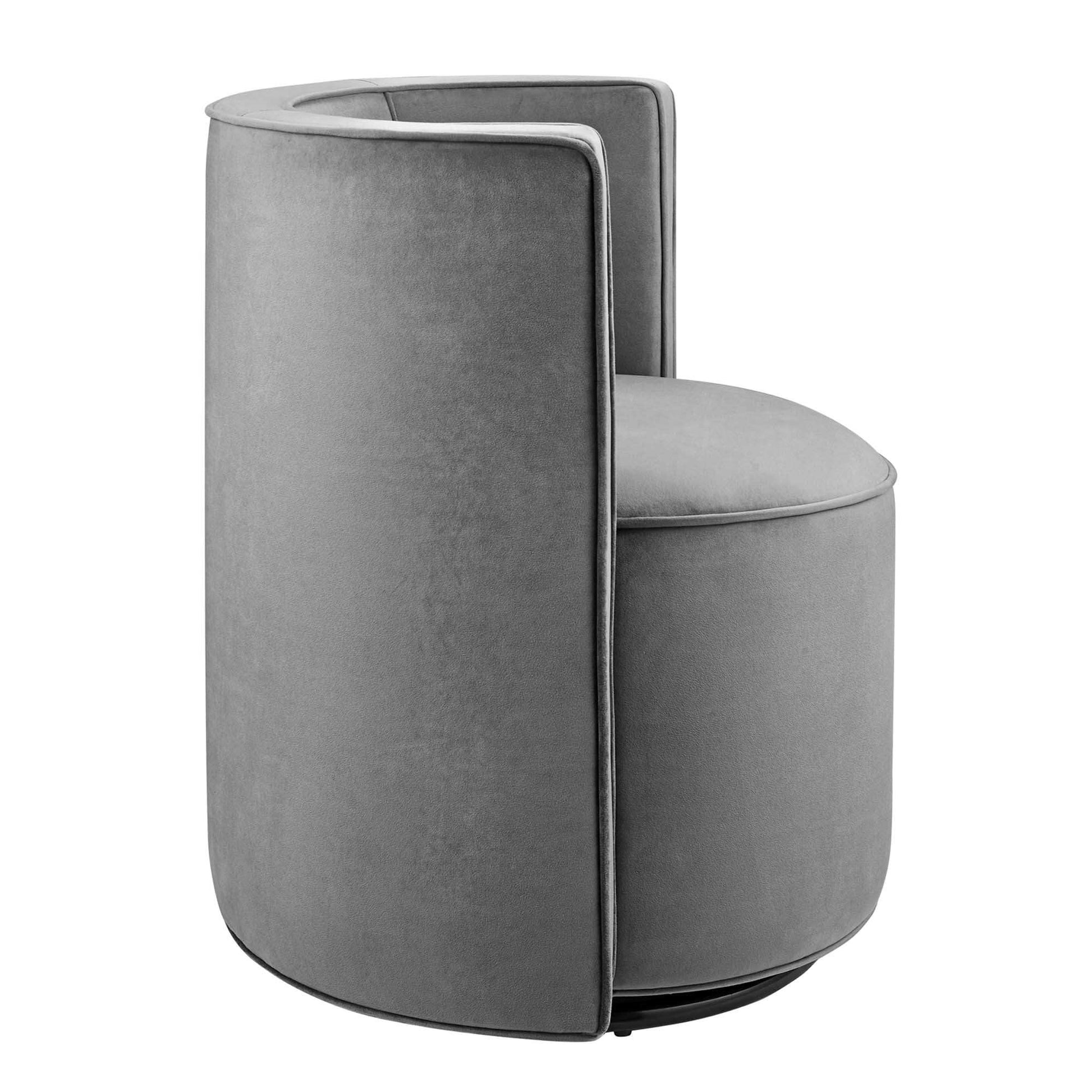 Della Performance Velvet Fabric Swivel Chair by Modway - Best Buy Furniture