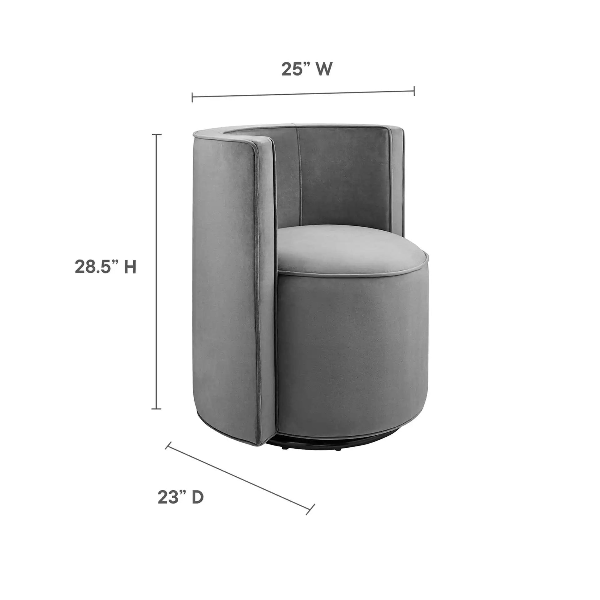 Della Performance Velvet Fabric Swivel Chair by Modway - Best Buy Furniture
