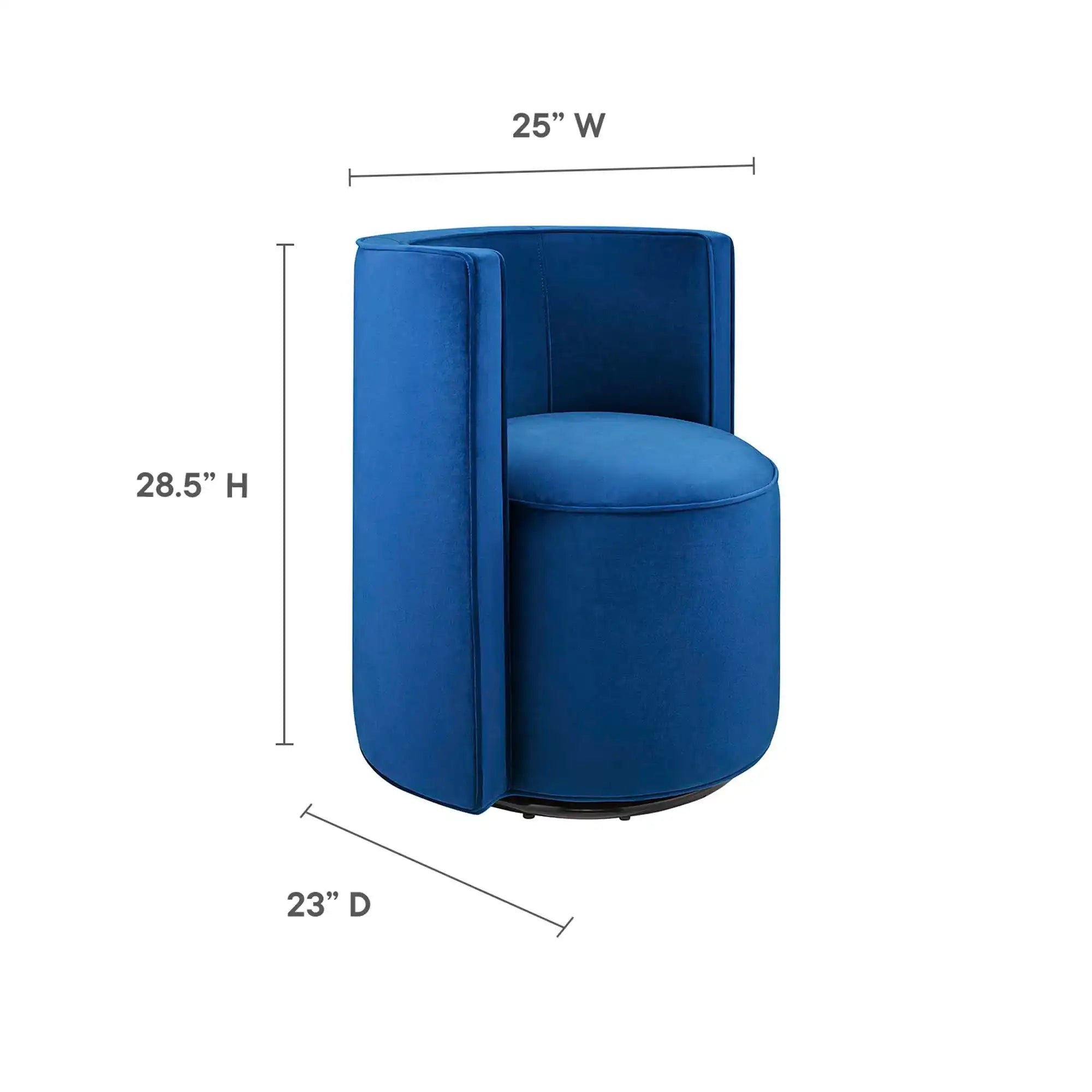 Della Performance Velvet Fabric Swivel Chair by Modway - Best Buy Furniture