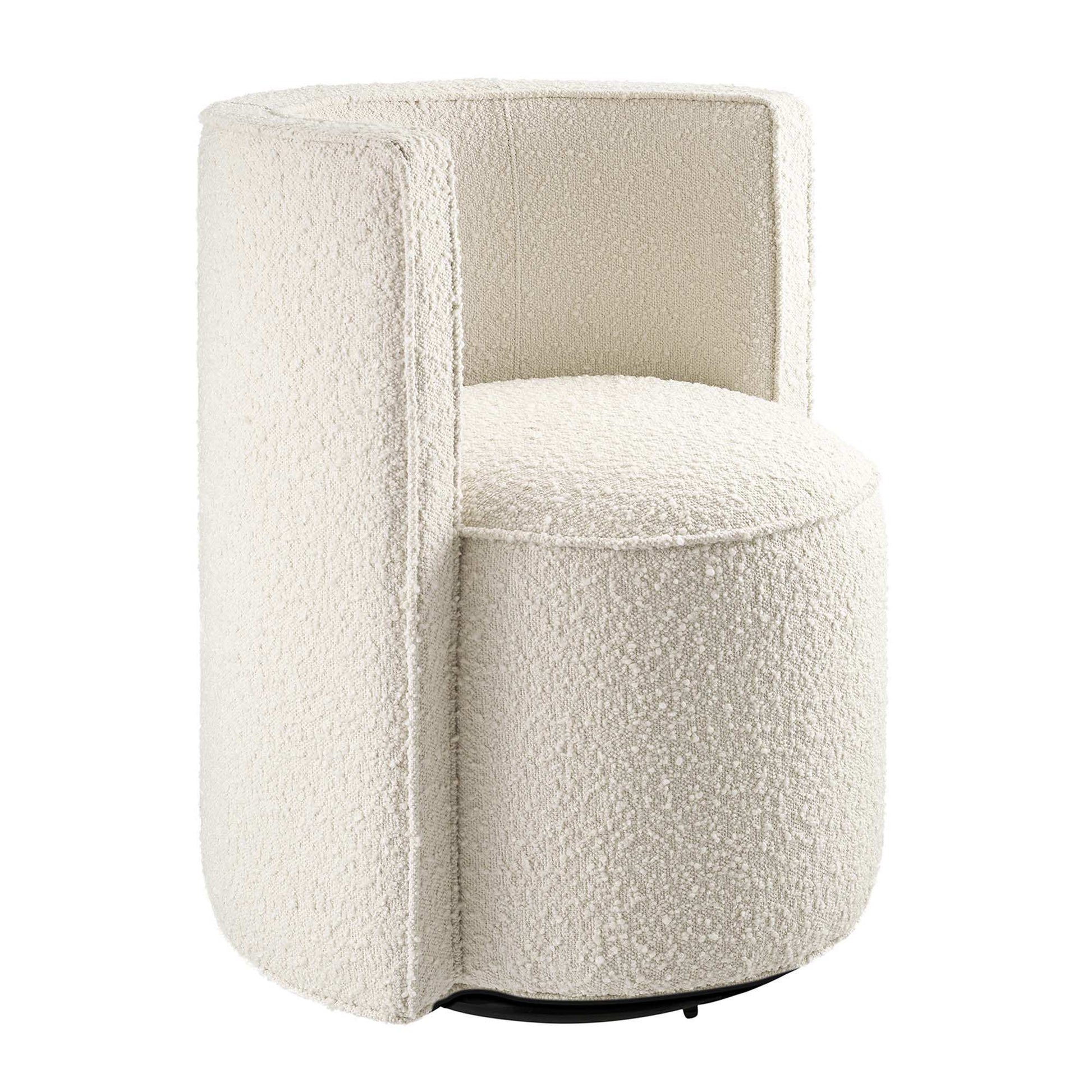 Della Boucle Fabric Swivel Chair - Best Buy Furniture