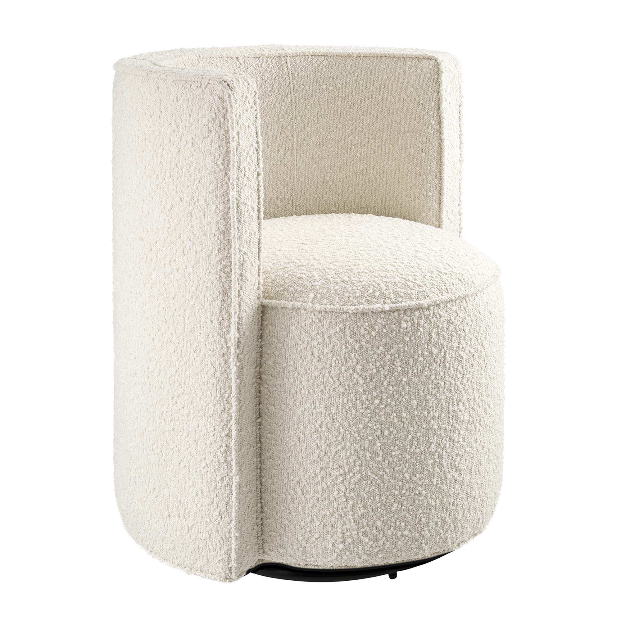 Della Boucle Fabric Swivel Chair - Best Buy Furniture