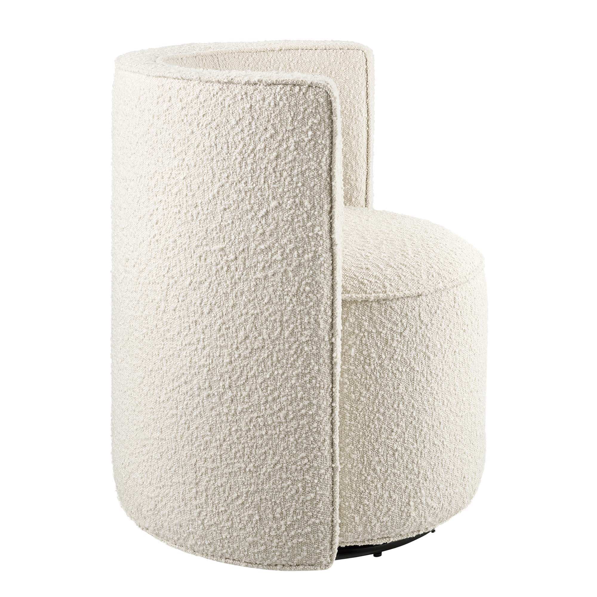 Della Boucle Fabric Swivel Chair - Best Buy Furniture